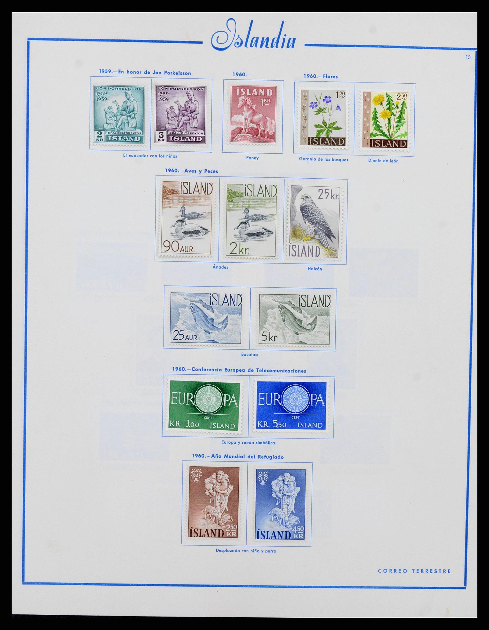38270 0013 - Postzegelverzameling 38270 IJsland 1873-1964.