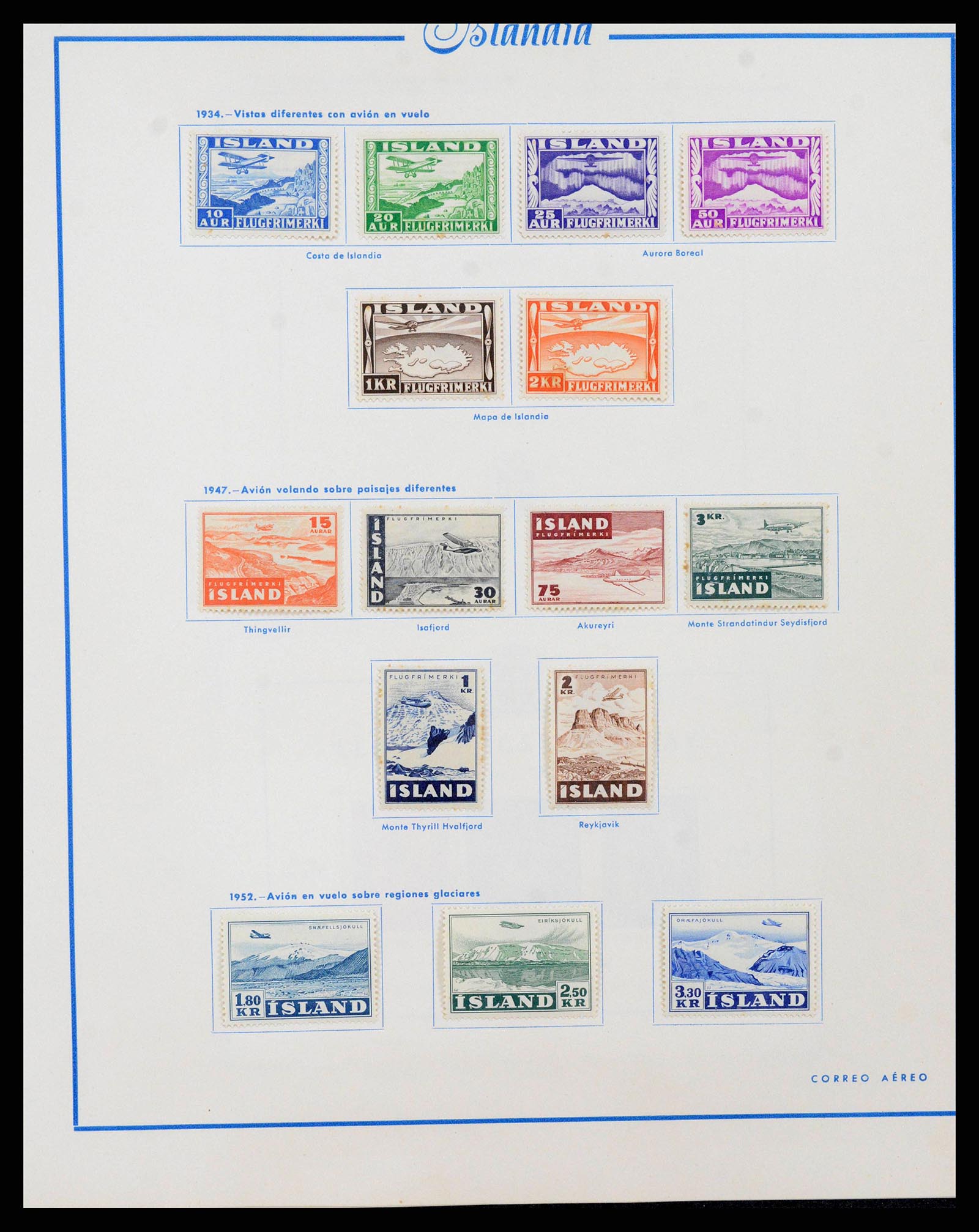 38270 0017 - Postzegelverzameling 38270 IJsland 1873-1964.