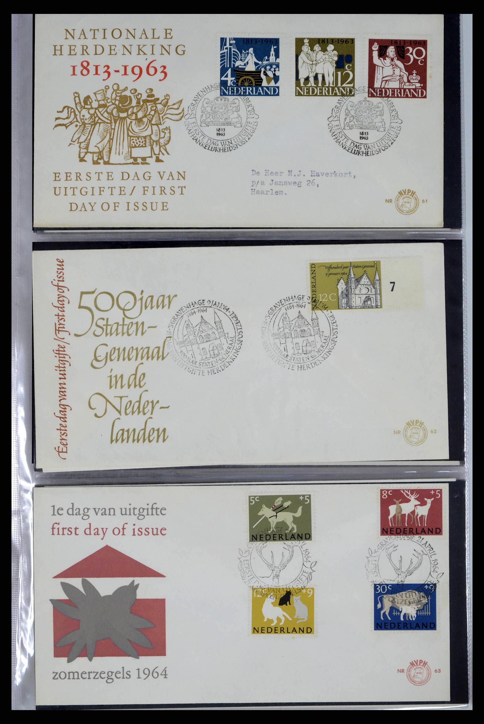 38271 0021 - Stamp collection 38271 Netherlands FDC's 1950-1995.