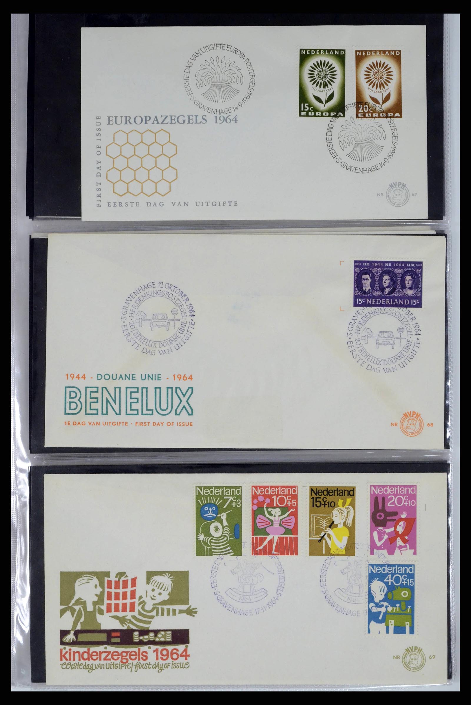 38271 0023 - Stamp collection 38271 Netherlands FDC's 1950-1995.