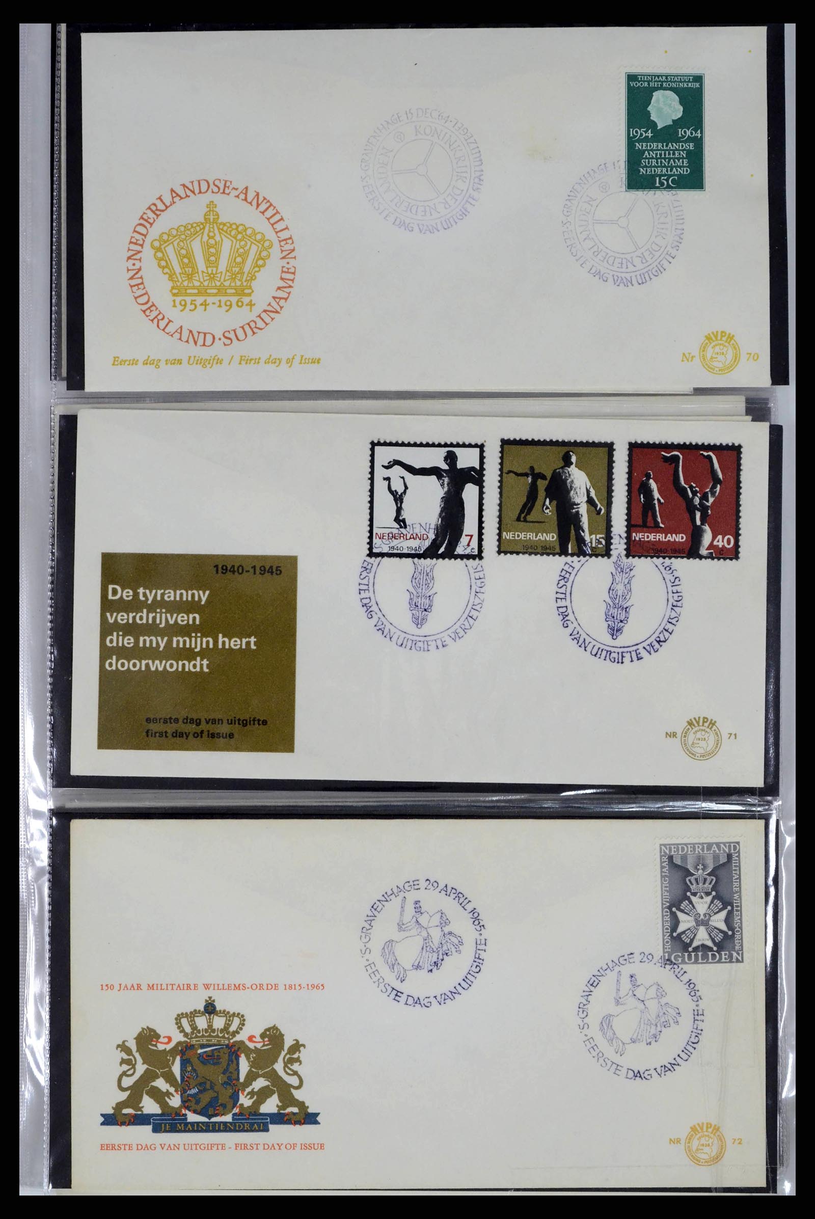 38271 0024 - Stamp collection 38271 Netherlands FDC's 1950-1995.