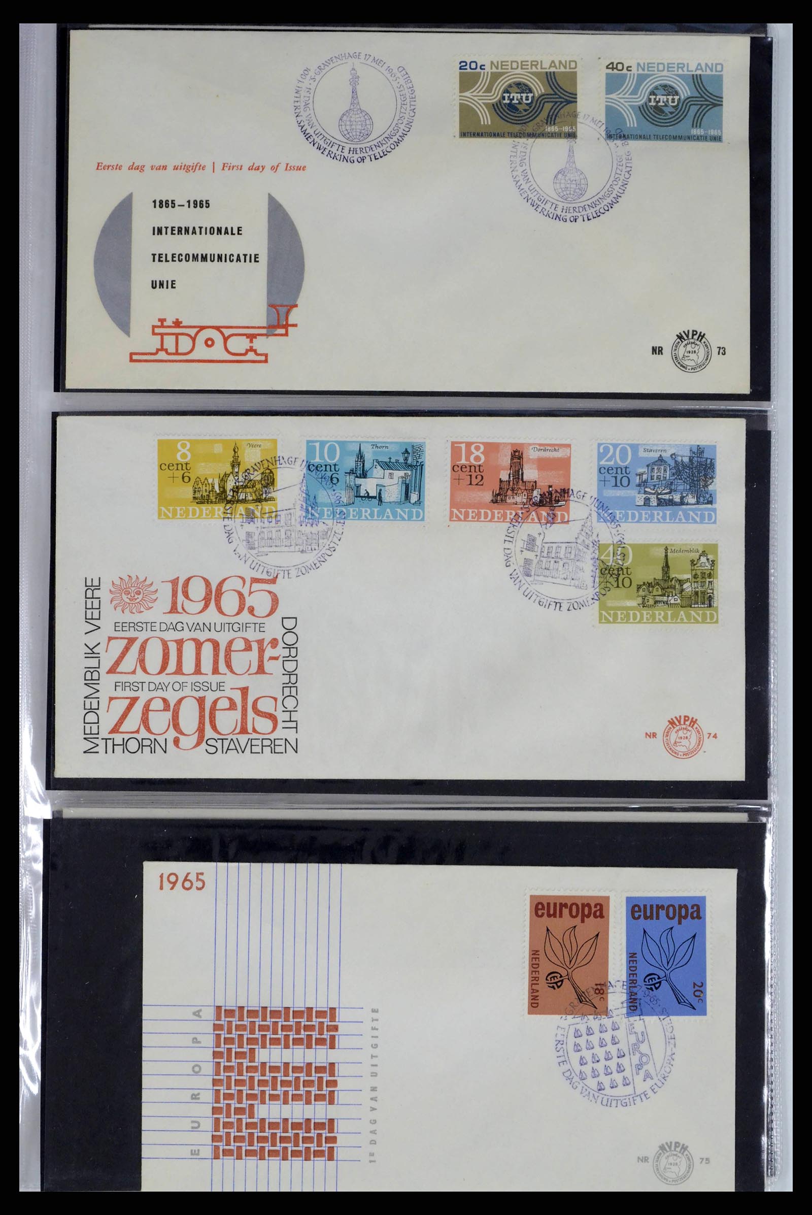 38271 0025 - Stamp collection 38271 Netherlands FDC's 1950-1995.