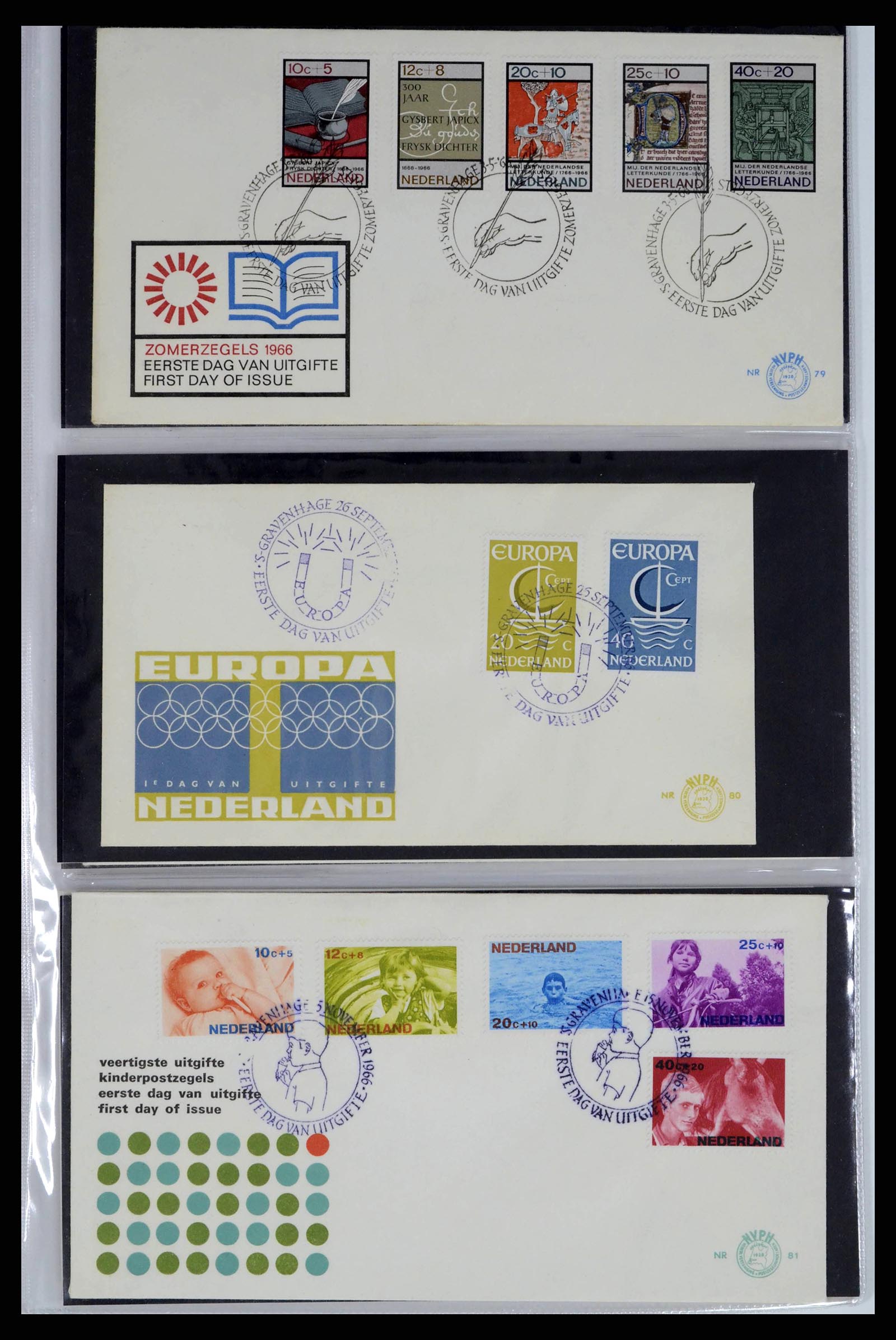 38271 0027 - Stamp collection 38271 Netherlands FDC's 1950-1995.