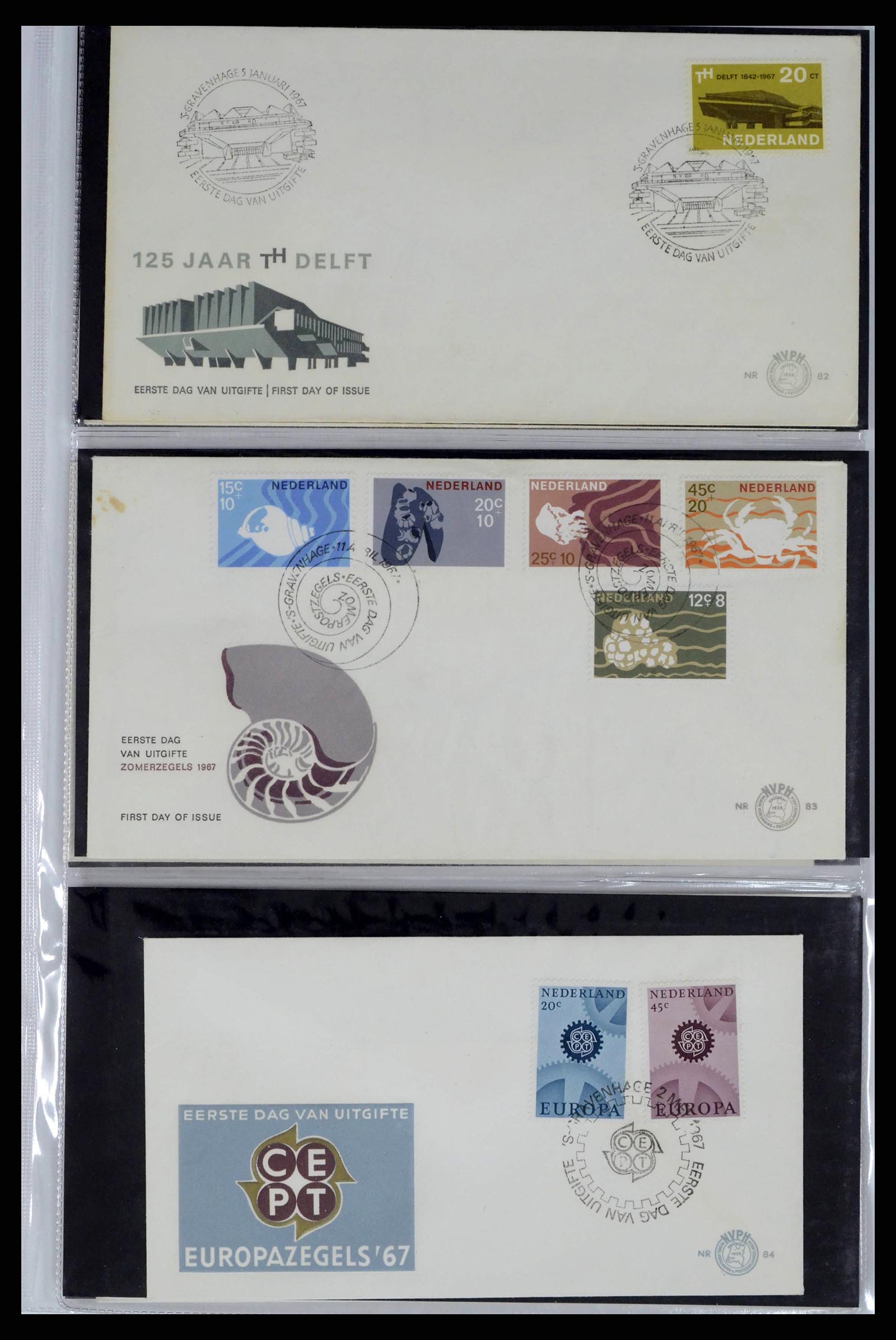 38271 0028 - Stamp collection 38271 Netherlands FDC's 1950-1995.