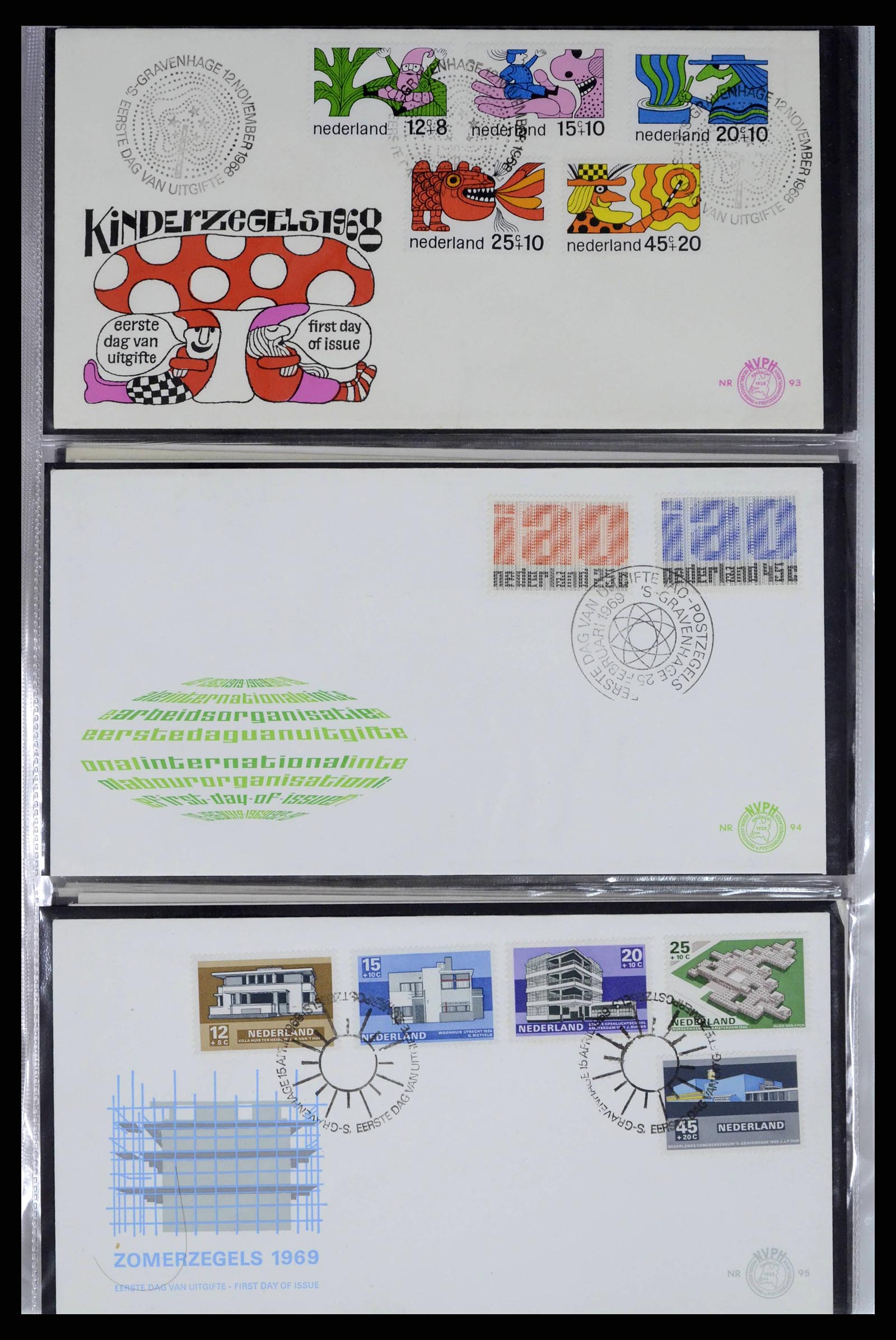 38271 0032 - Stamp collection 38271 Netherlands FDC's 1950-1995.
