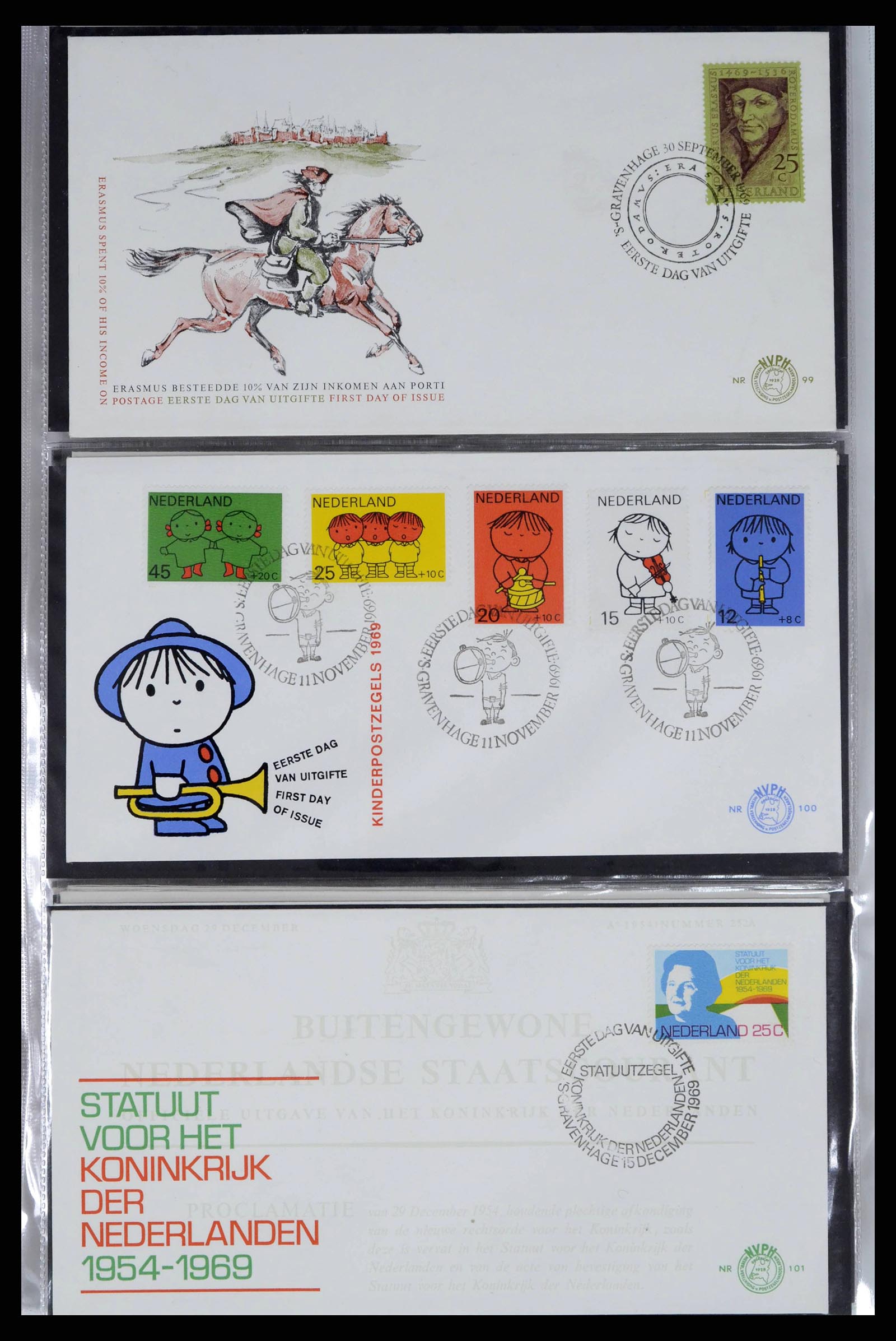 38271 0034 - Stamp collection 38271 Netherlands FDC's 1950-1995.