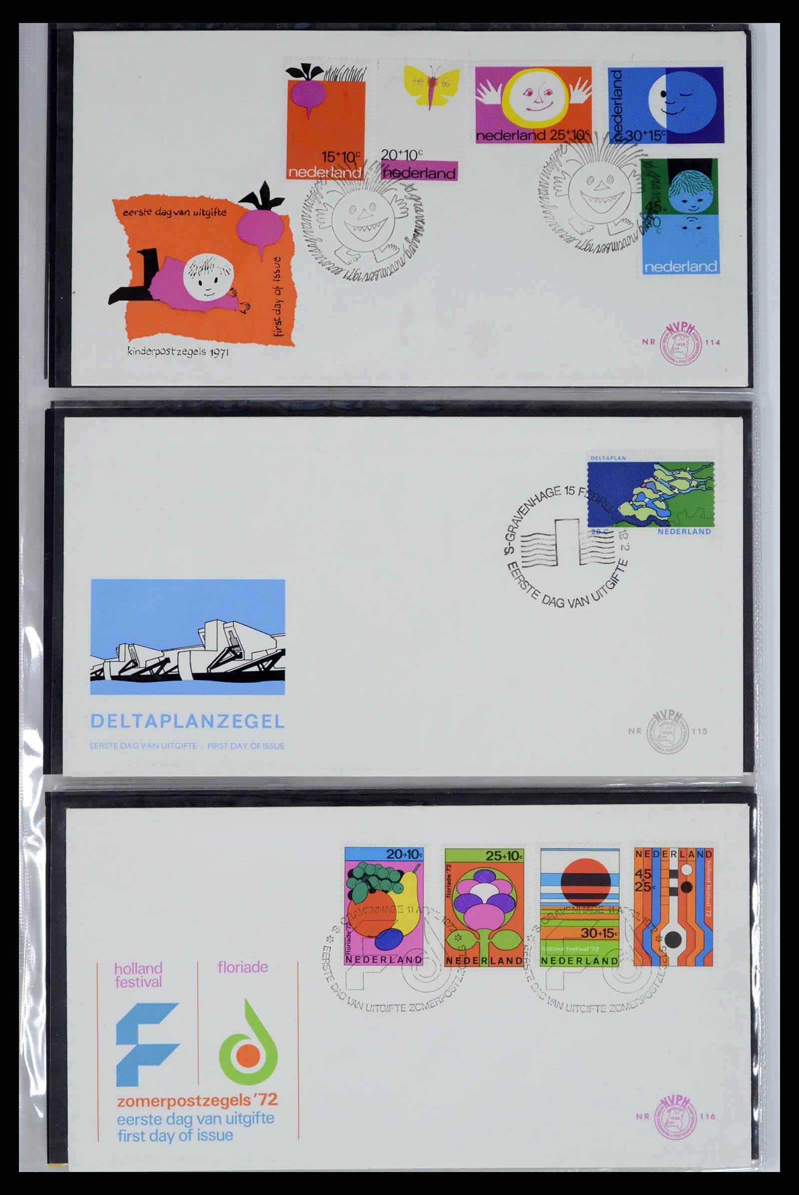 38271 0039 - Stamp collection 38271 Netherlands FDC's 1950-1995.