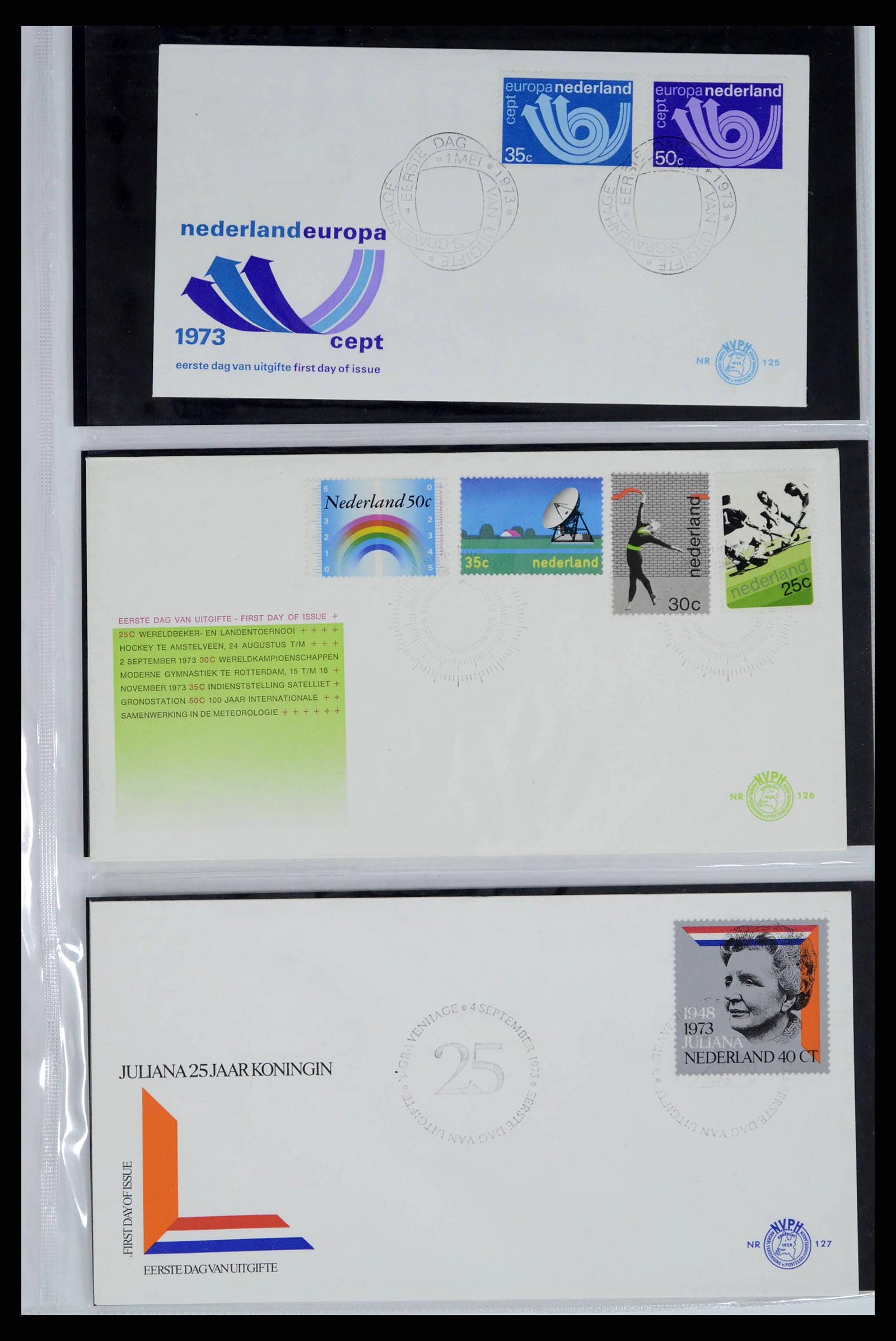 38271 0043 - Stamp collection 38271 Netherlands FDC's 1950-1995.