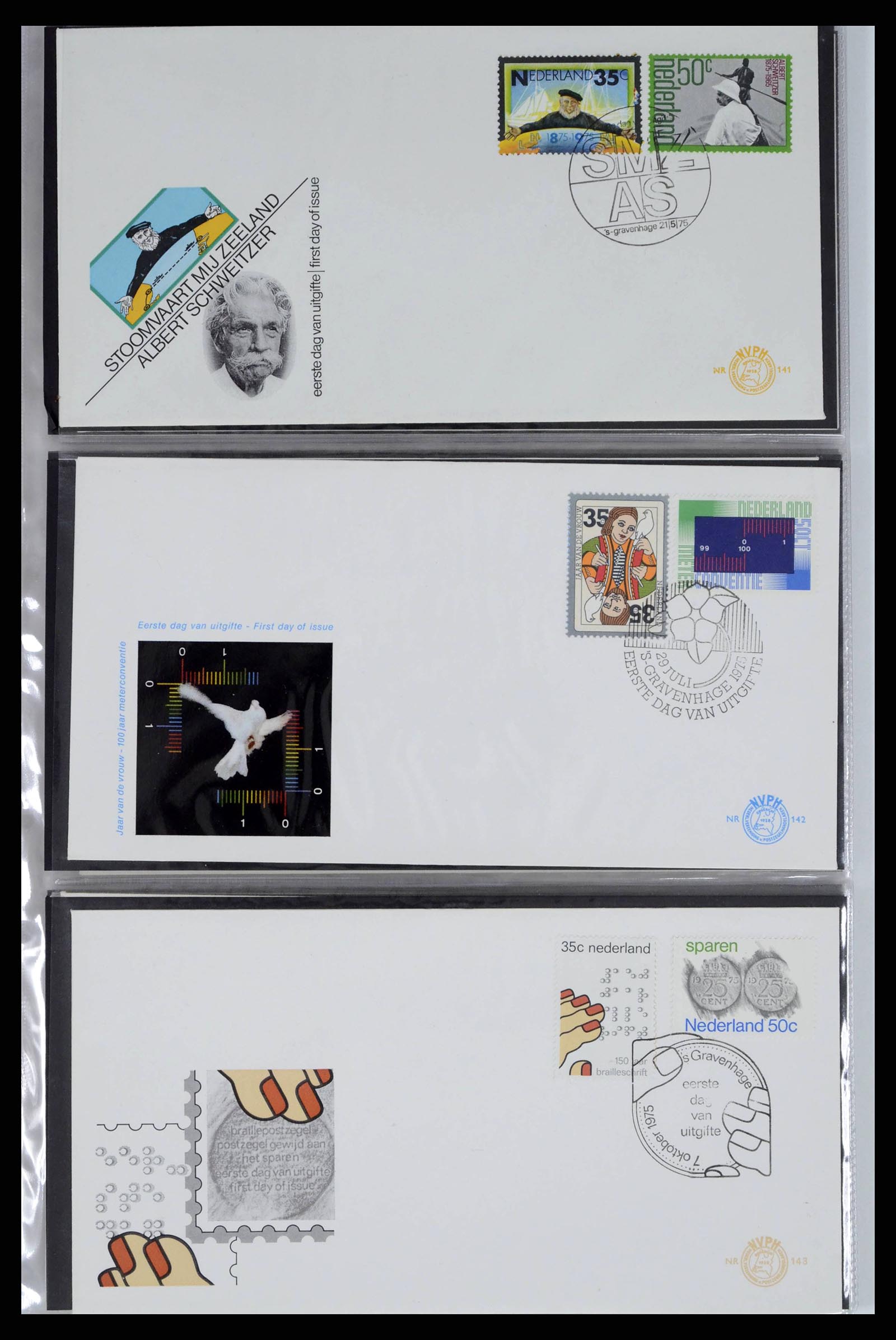 38271 0049 - Stamp collection 38271 Netherlands FDC's 1950-1995.