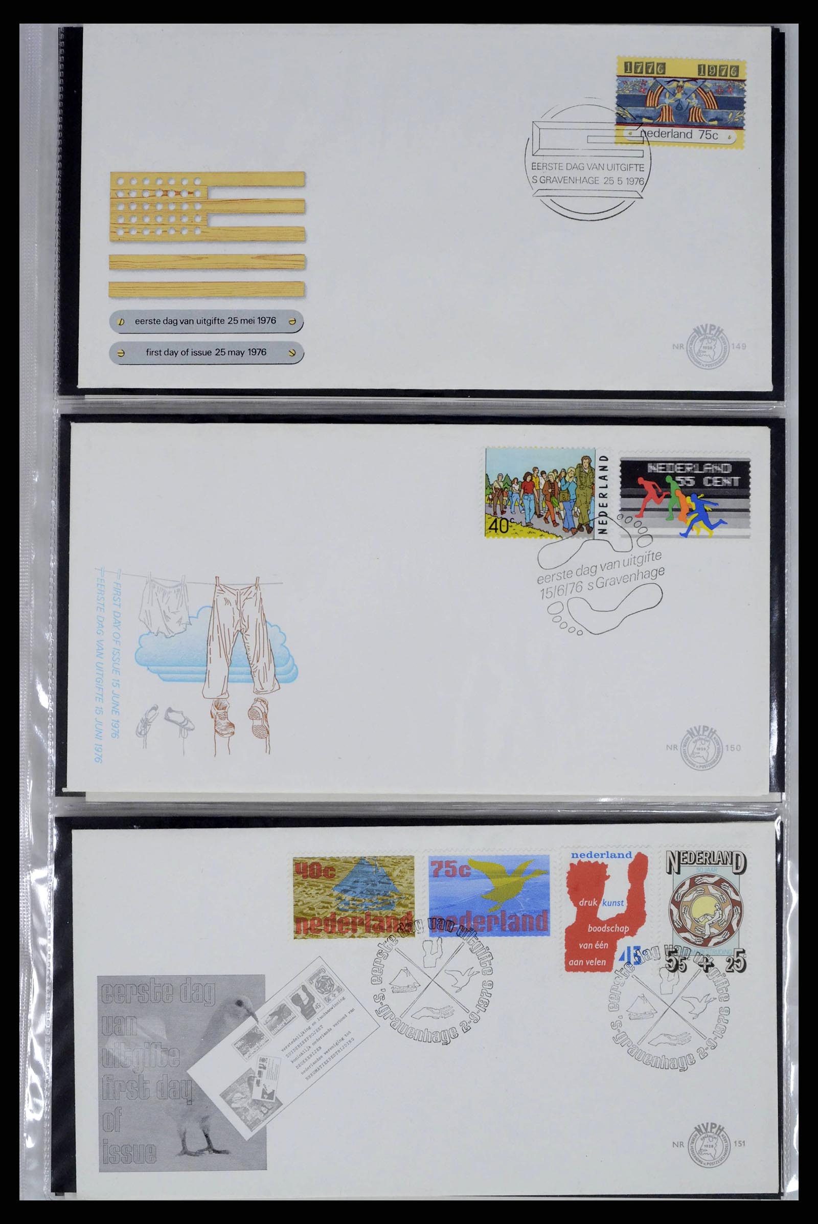 38271 0052 - Stamp collection 38271 Netherlands FDC's 1950-1995.