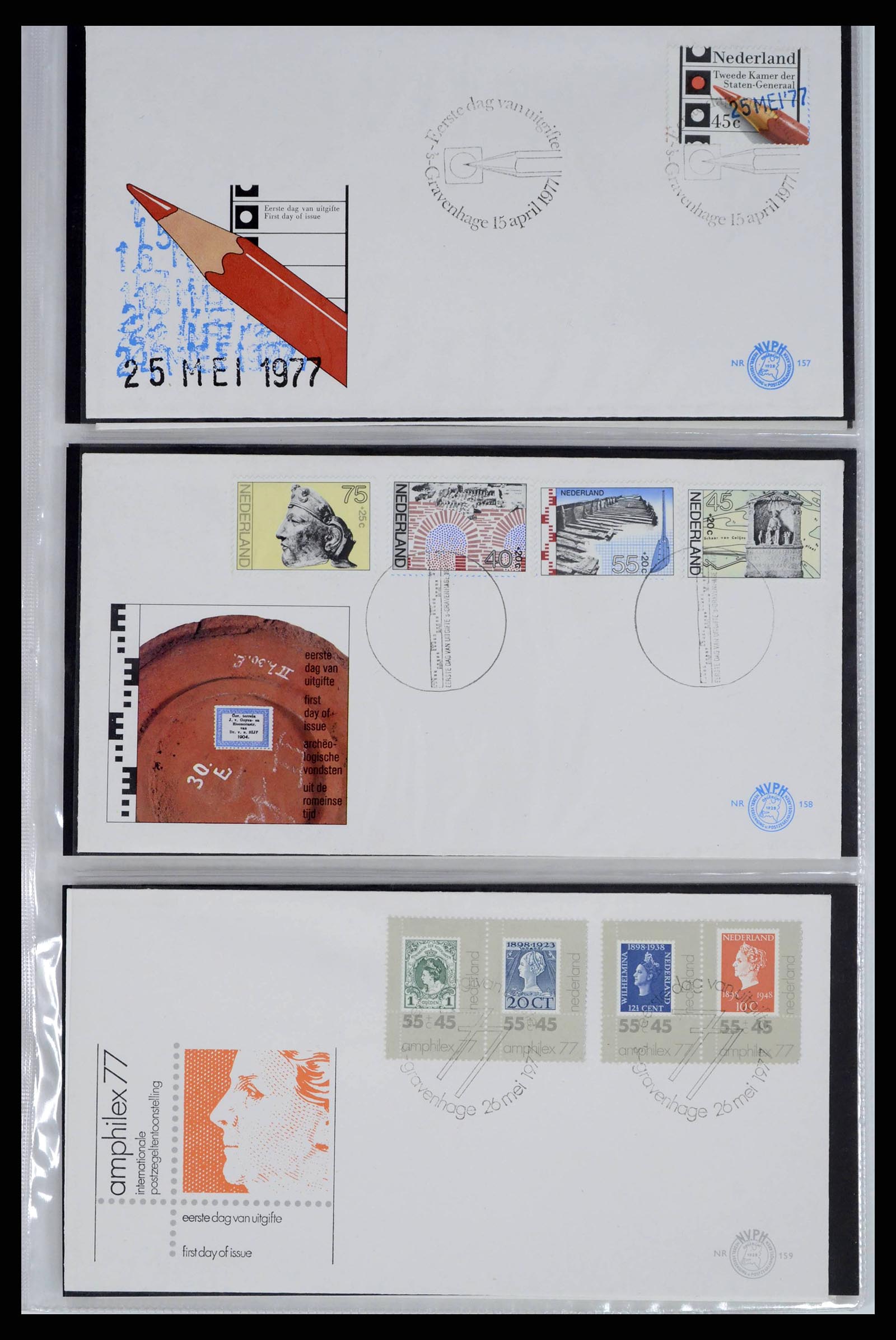 38271 0055 - Stamp collection 38271 Netherlands FDC's 1950-1995.