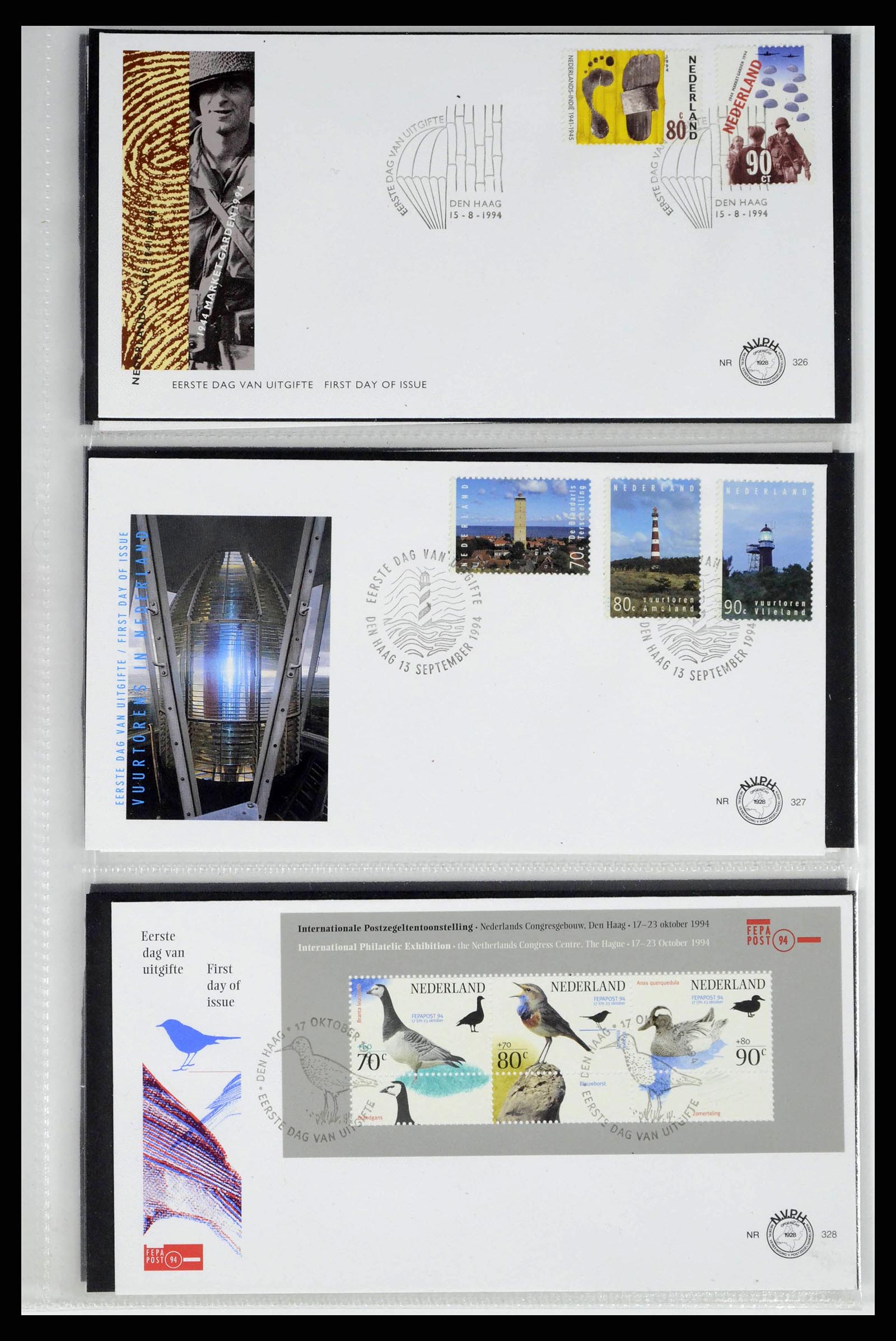 38271 0123 - Stamp collection 38271 Netherlands FDC's 1950-1995.