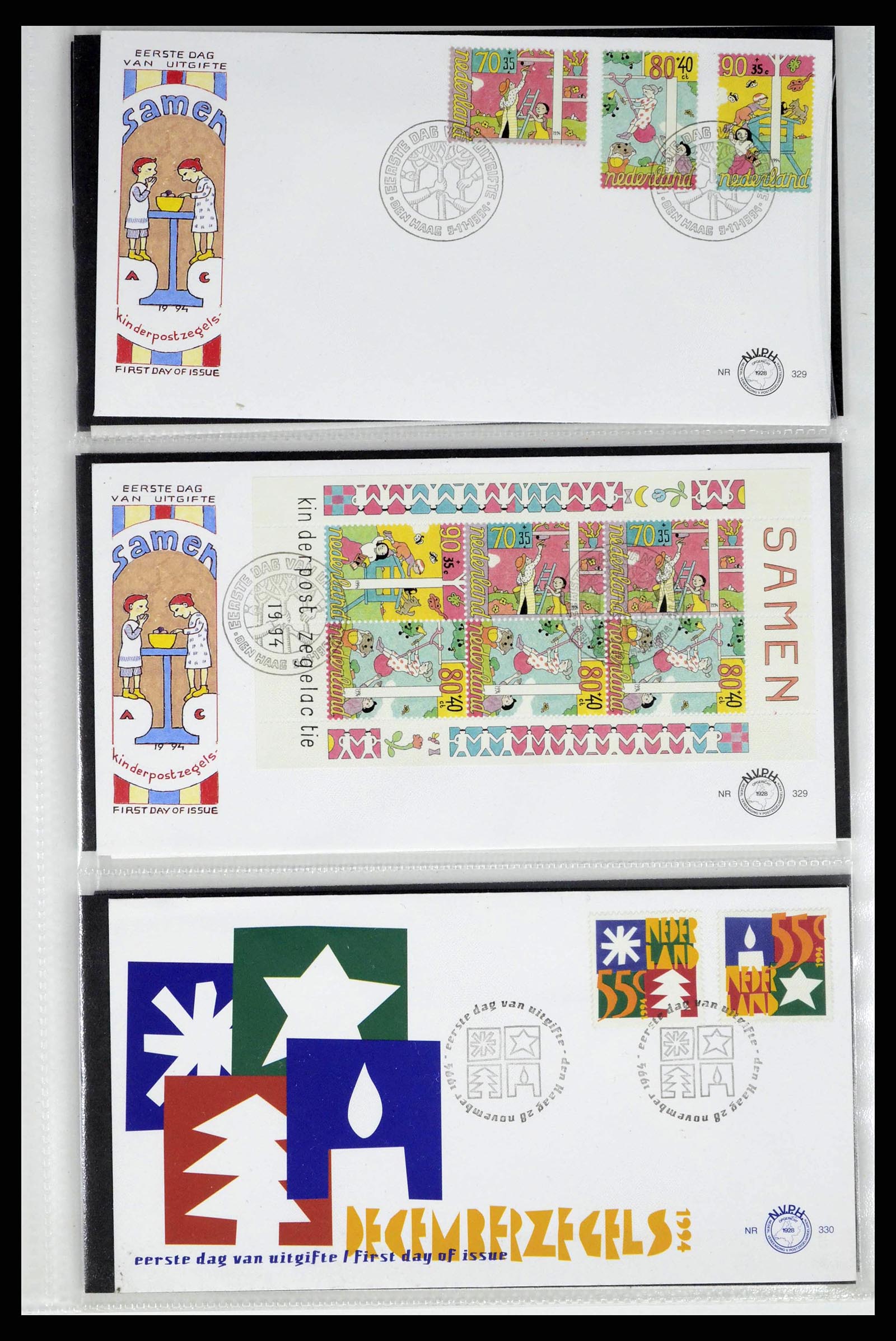 38271 0124 - Stamp collection 38271 Netherlands FDC's 1950-1995.