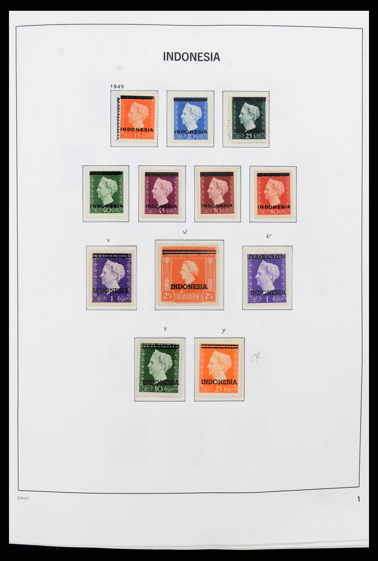 38272 0001 - Postzegelverzameling 38272 Indonesië 1949-2009.