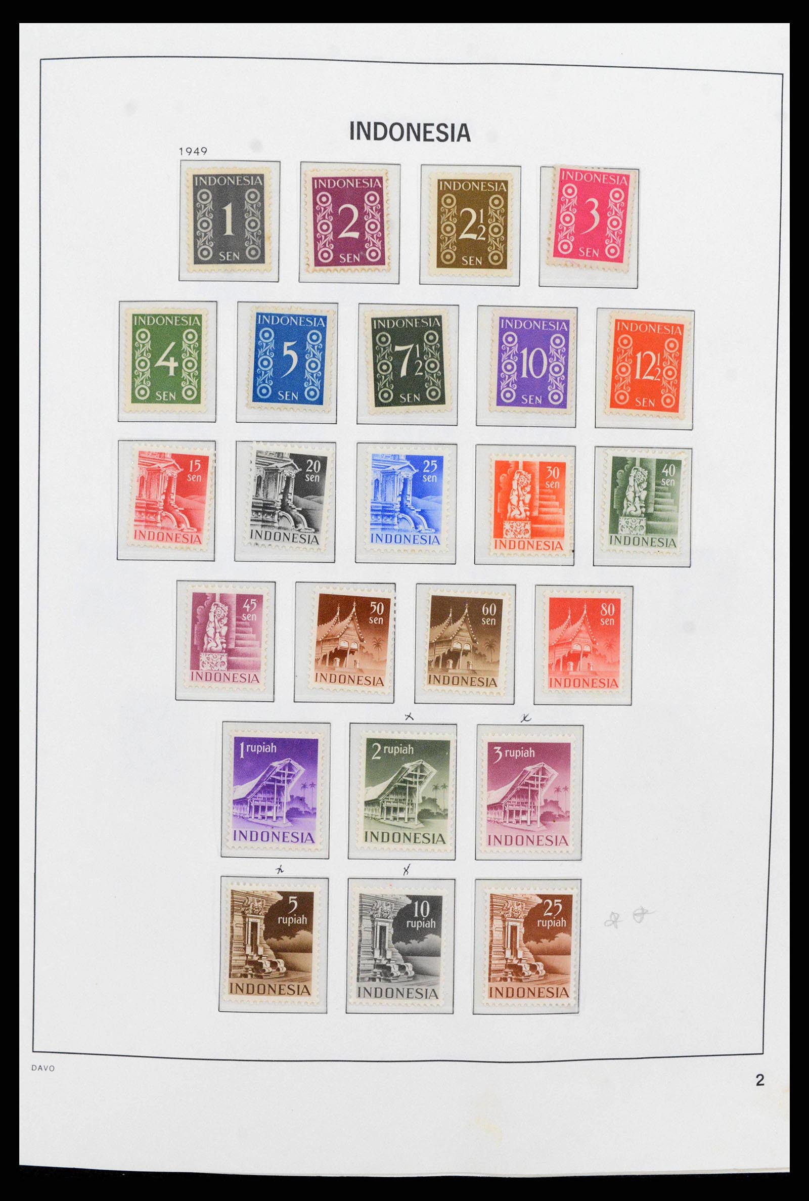 38272 0002 - Postzegelverzameling 38272 Indonesië 1949-2009.