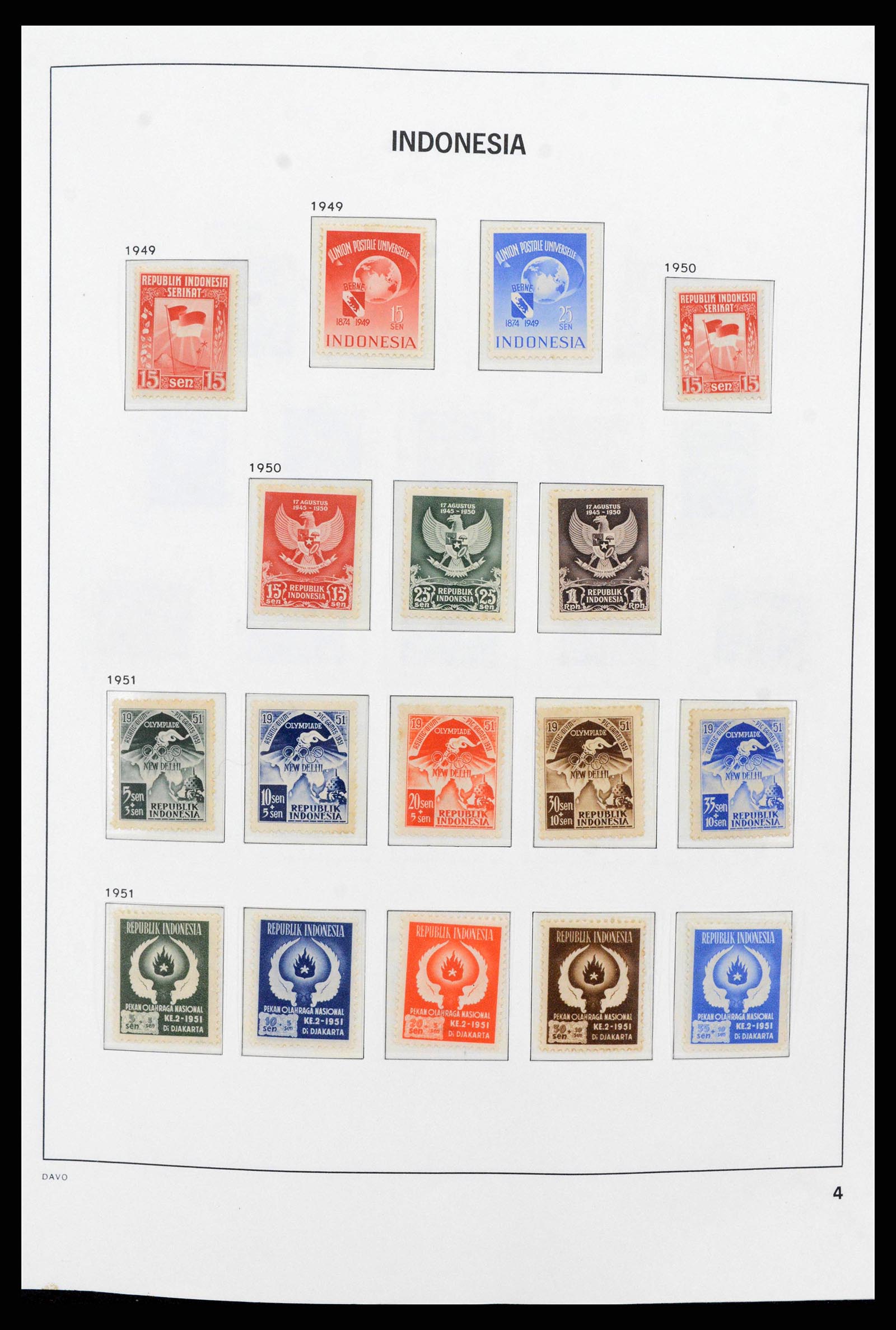 38272 0004 - Postzegelverzameling 38272 Indonesië 1949-2009.