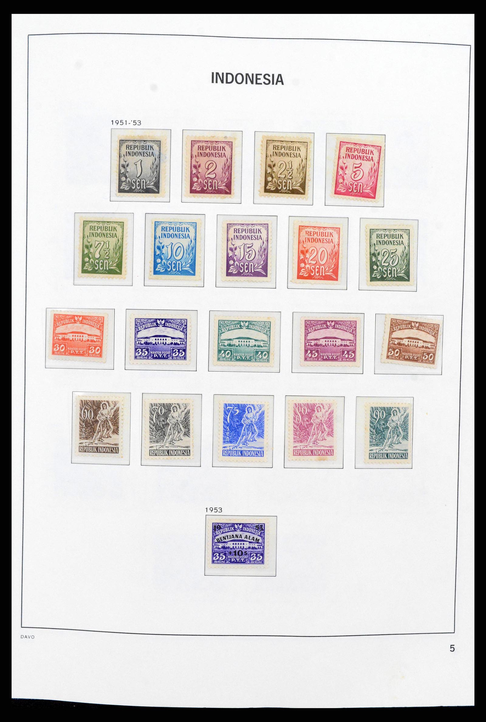 38272 0005 - Postzegelverzameling 38272 Indonesië 1949-2009.