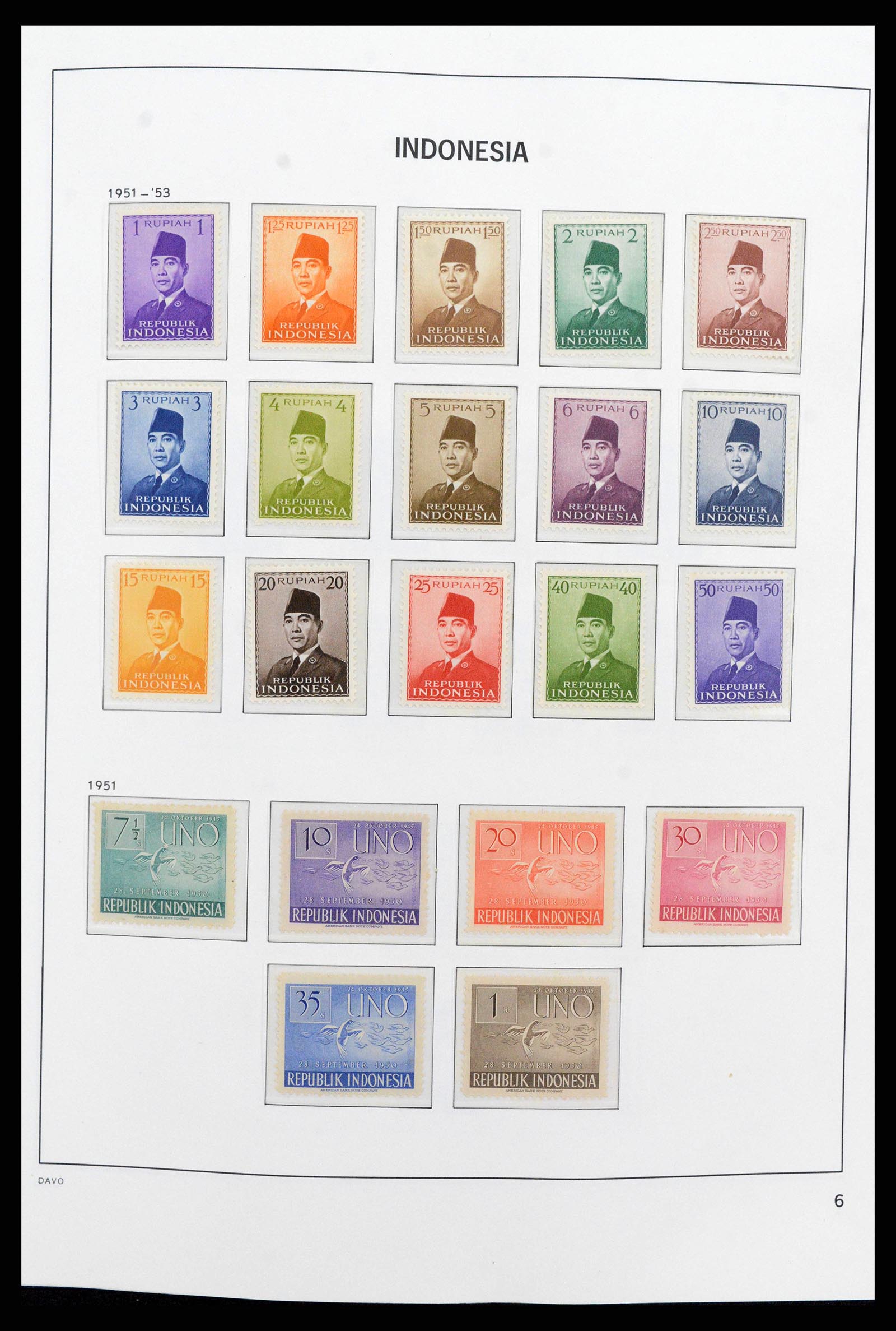 38272 0006 - Postzegelverzameling 38272 Indonesië 1949-2009.