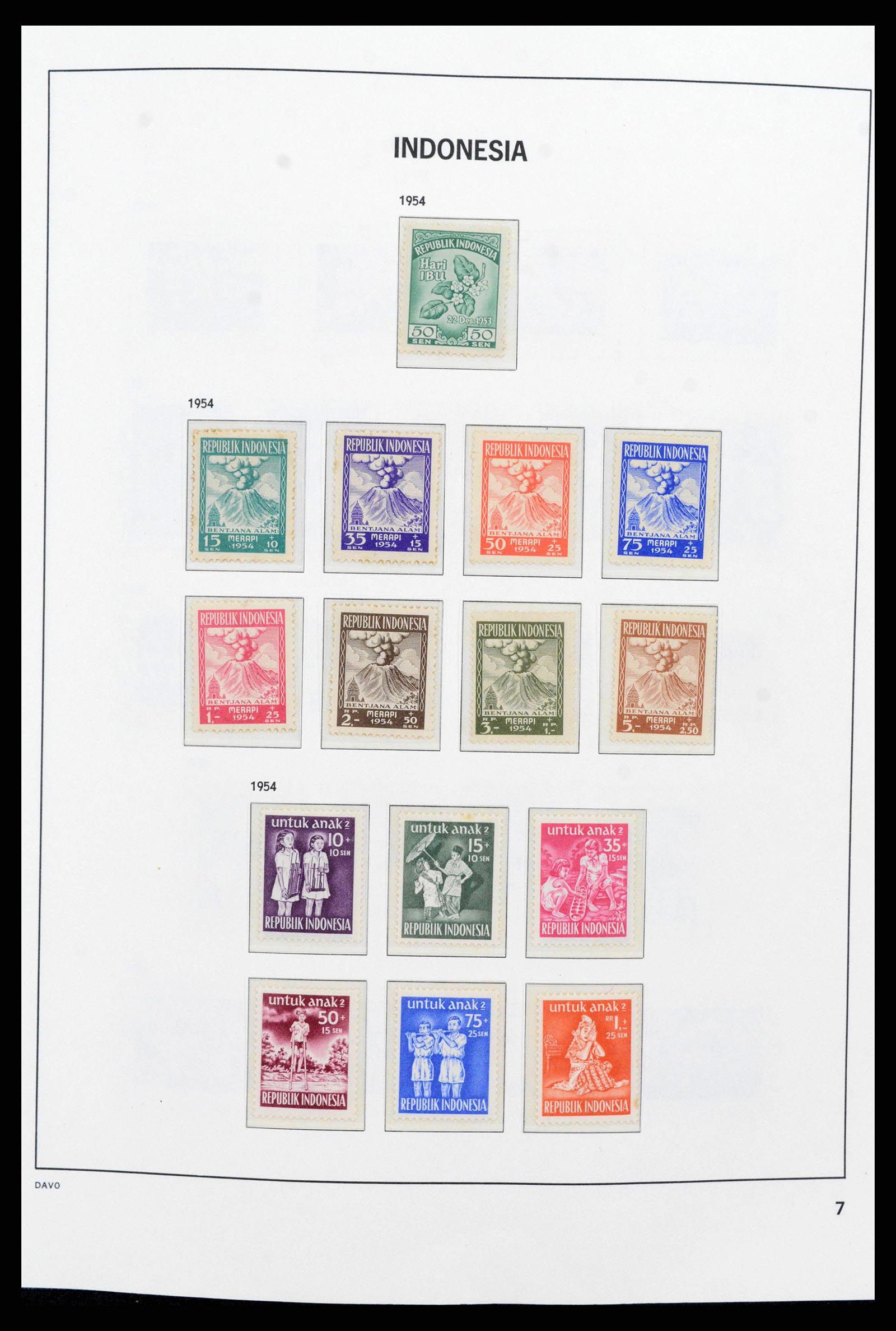38272 0007 - Postzegelverzameling 38272 Indonesië 1949-2009.