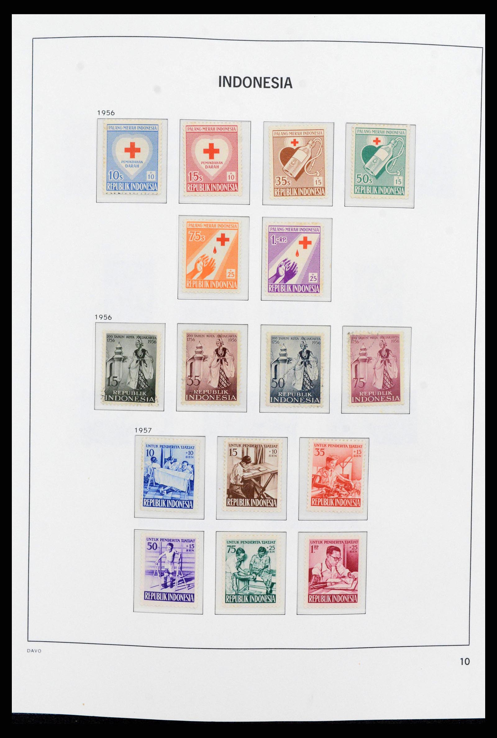 38272 0010 - Postzegelverzameling 38272 Indonesië 1949-2009.