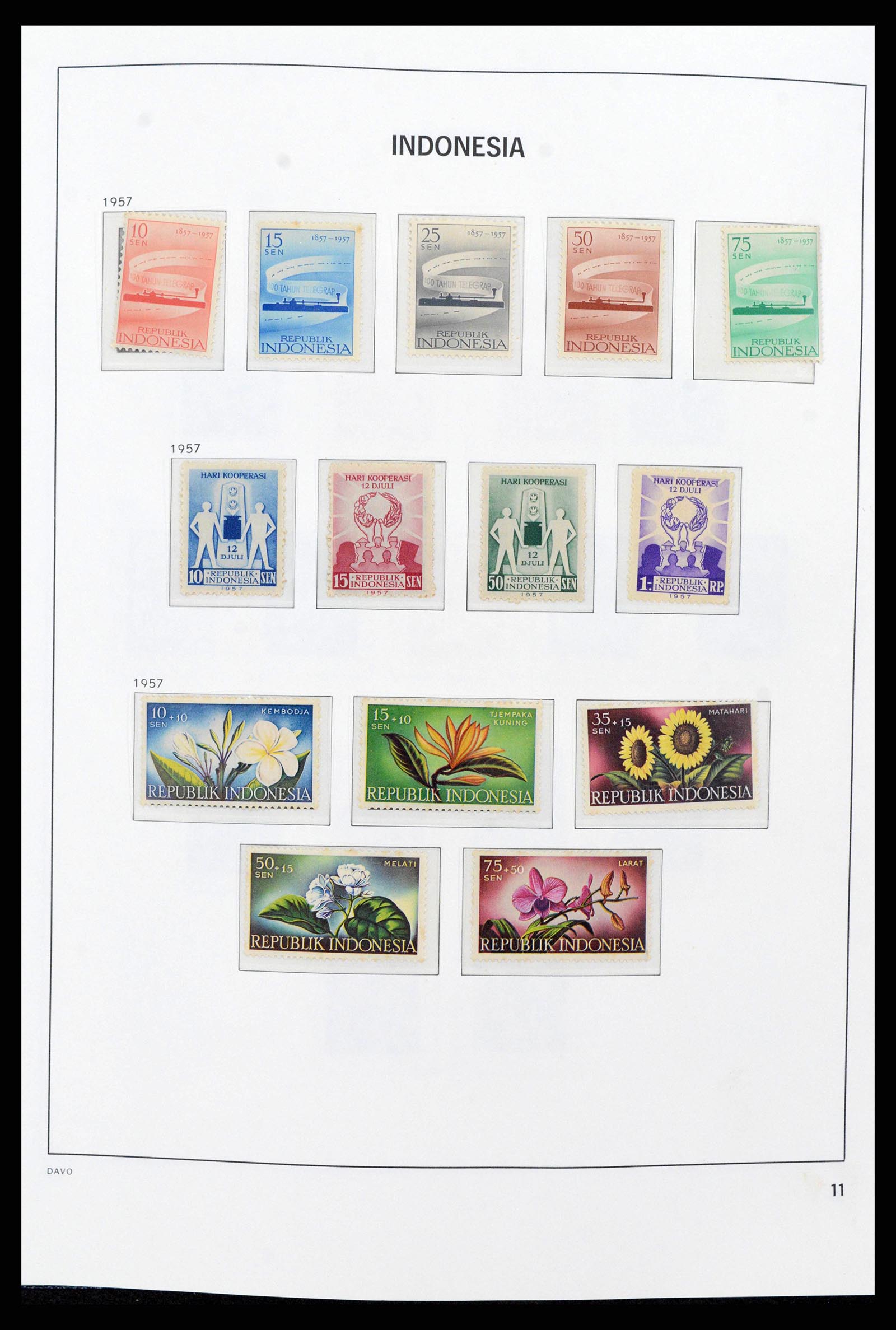 38272 0011 - Postzegelverzameling 38272 Indonesië 1949-2009.