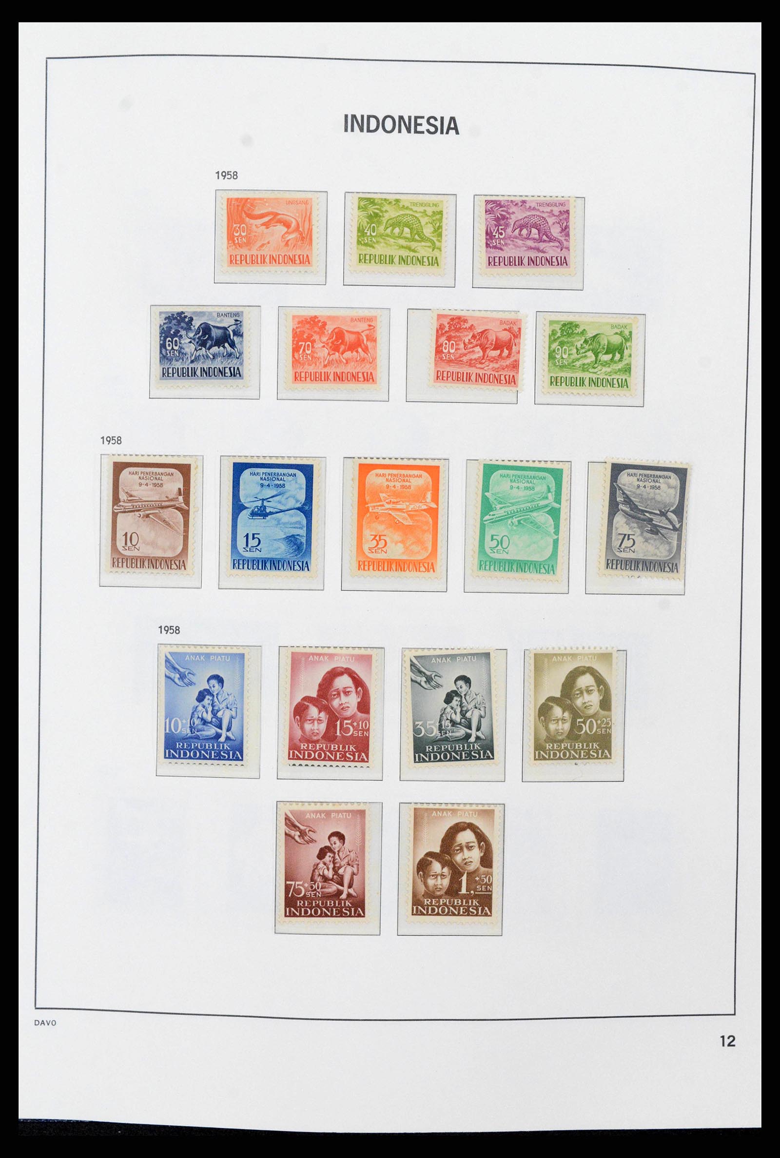 38272 0012 - Postzegelverzameling 38272 Indonesië 1949-2009.