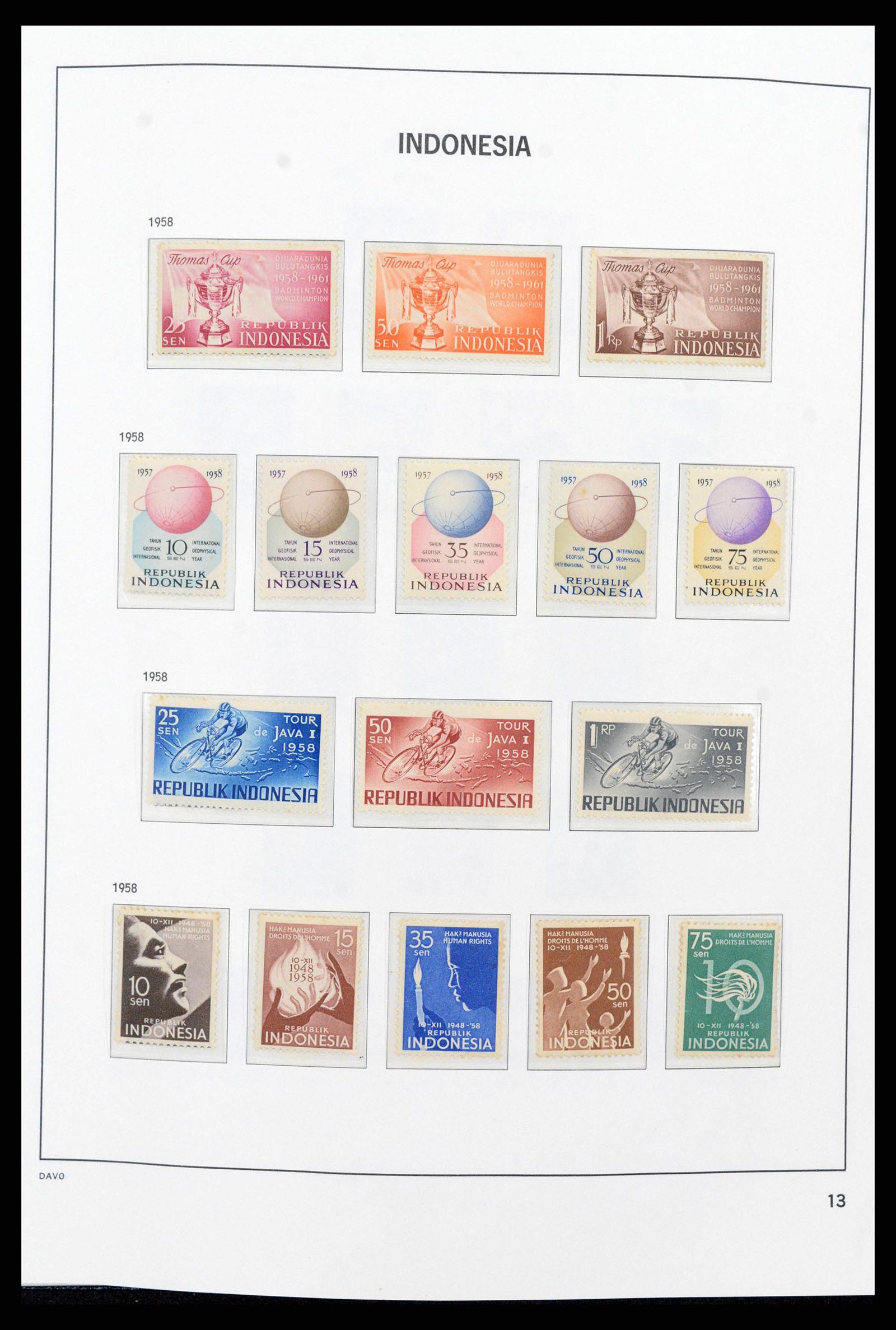38272 0013 - Postzegelverzameling 38272 Indonesië 1949-2009.