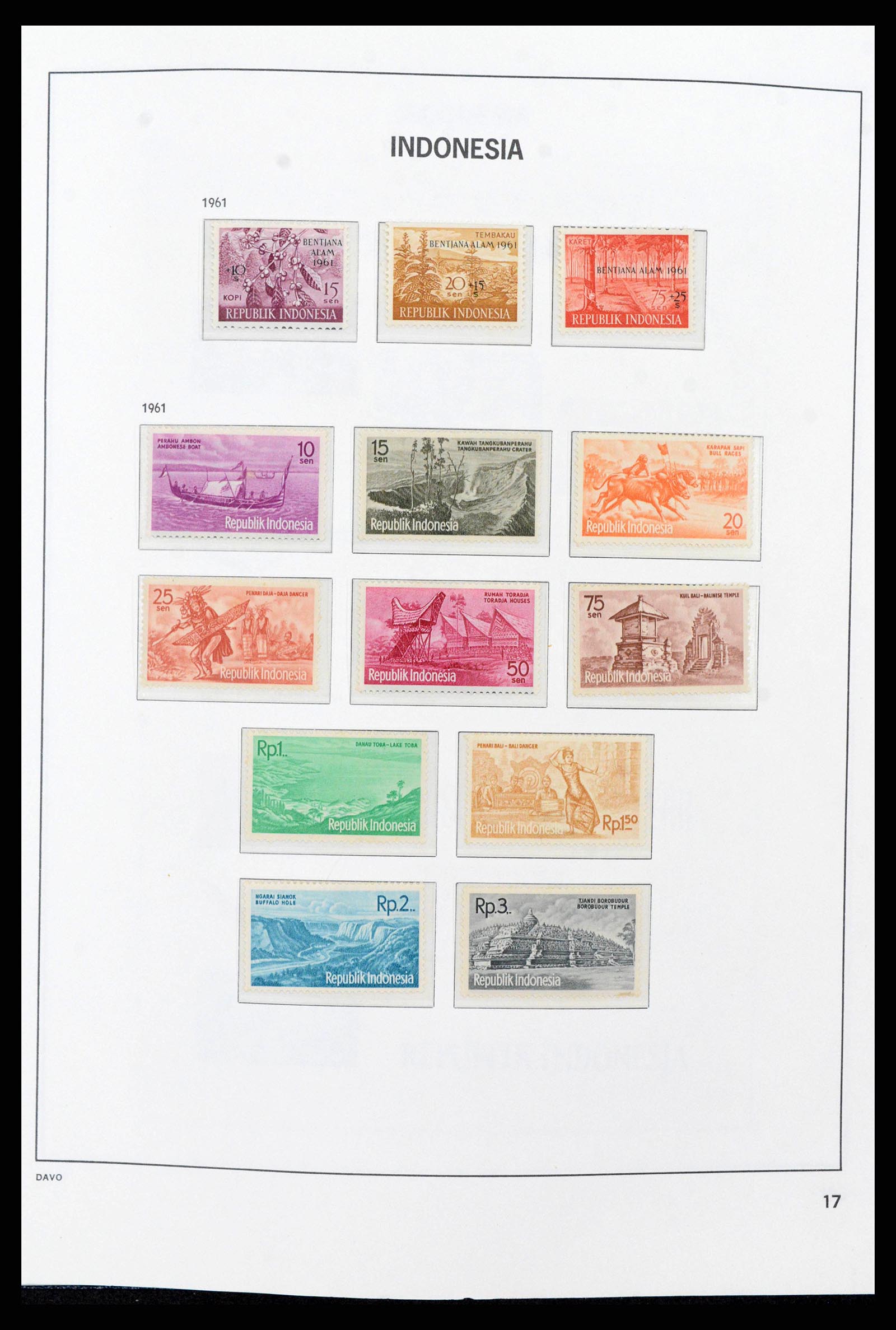38272 0017 - Postzegelverzameling 38272 Indonesië 1949-2009.