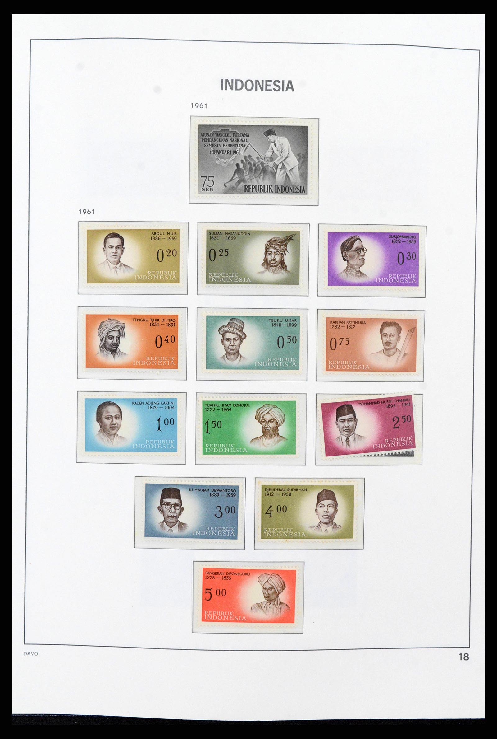 38272 0020 - Postzegelverzameling 38272 Indonesië 1949-2009.