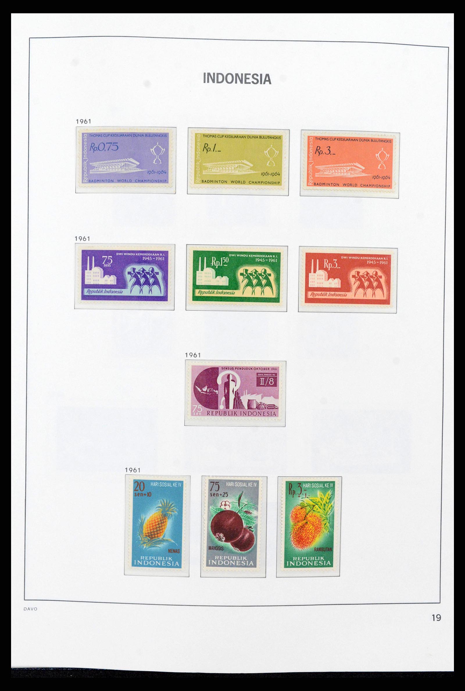 38272 0021 - Postzegelverzameling 38272 Indonesië 1949-2009.