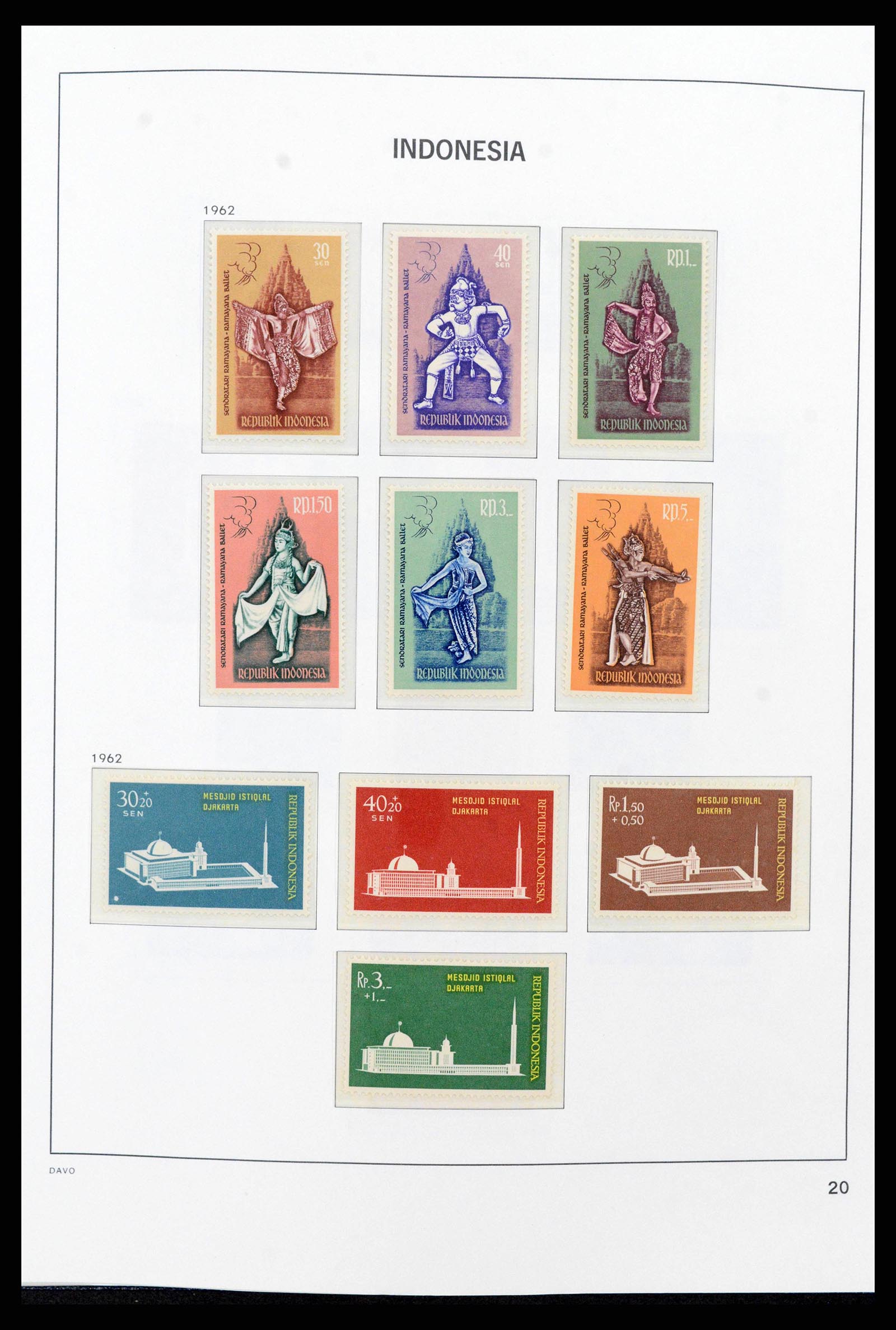 38272 0022 - Postzegelverzameling 38272 Indonesië 1949-2009.