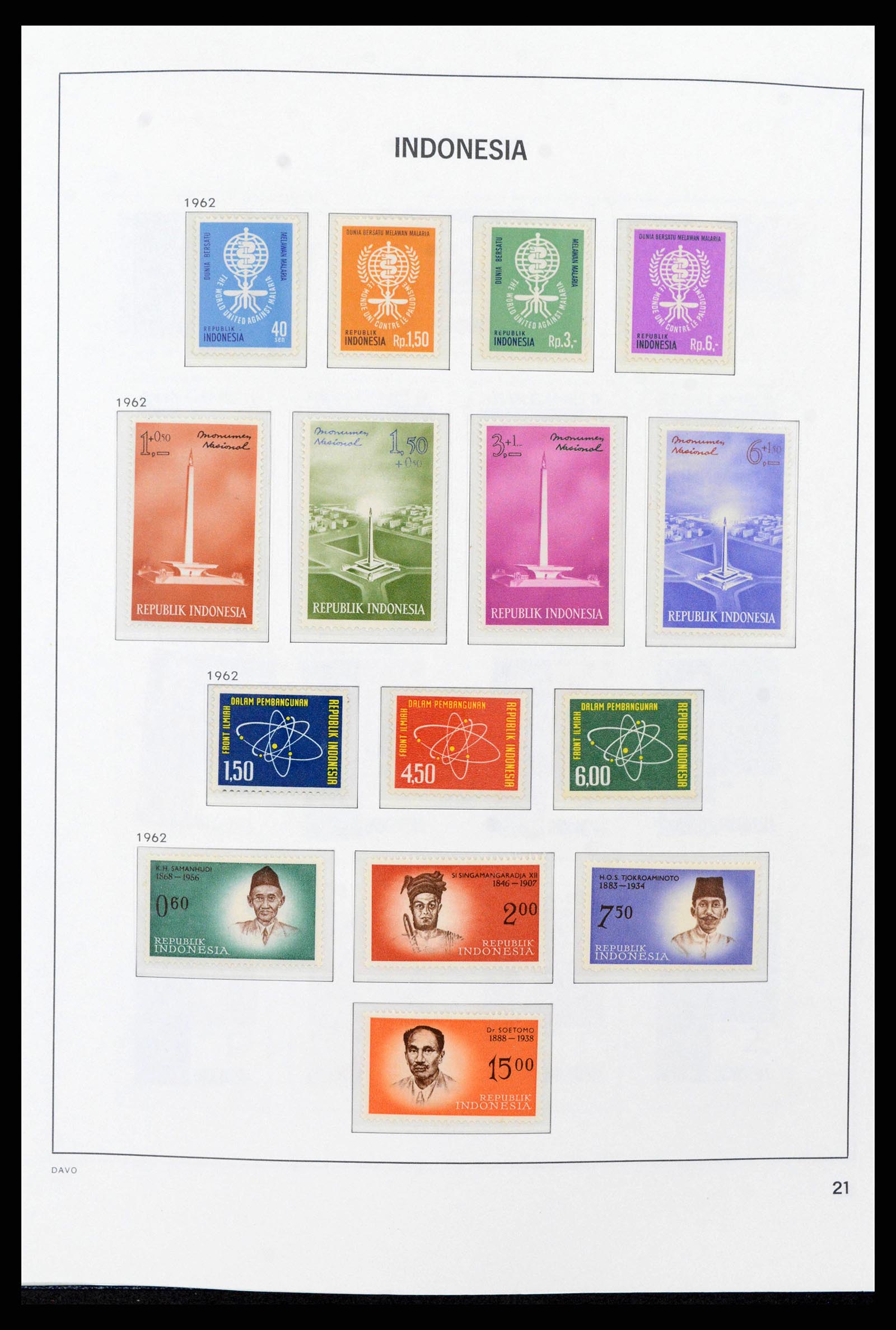 38272 0023 - Postzegelverzameling 38272 Indonesië 1949-2009.