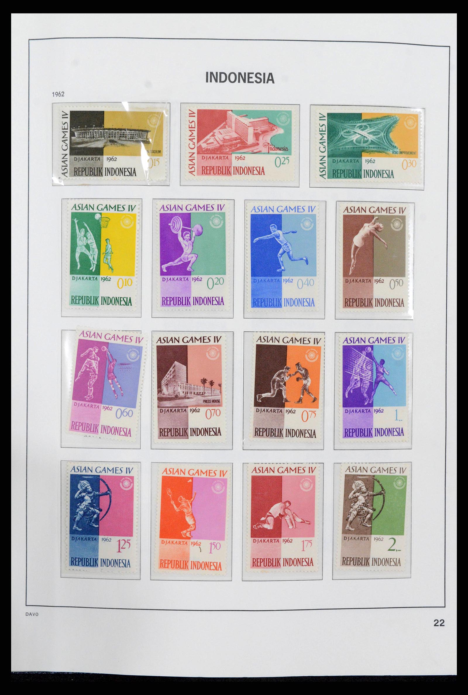 38272 0024 - Postzegelverzameling 38272 Indonesië 1949-2009.