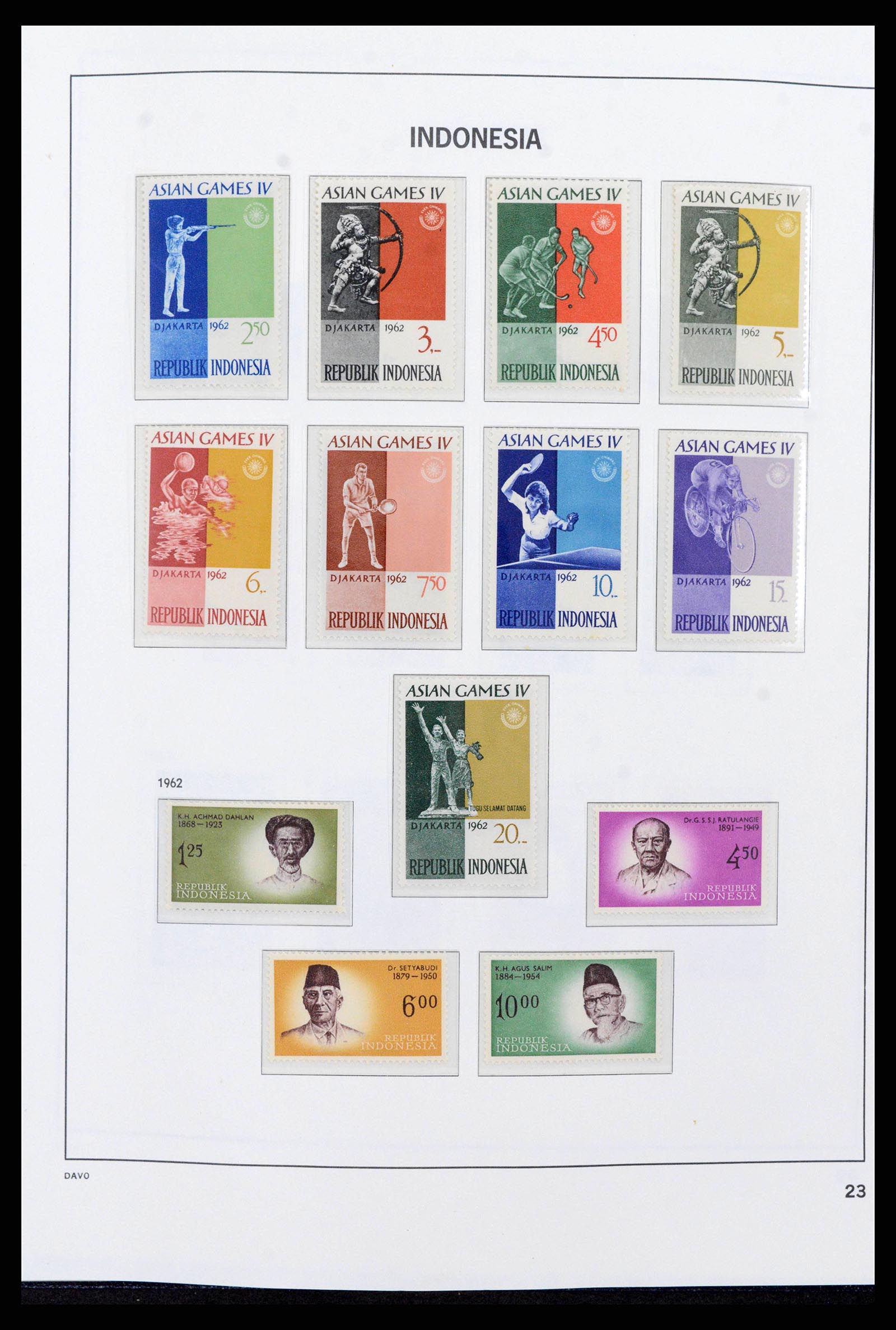 38272 0025 - Postzegelverzameling 38272 Indonesië 1949-2009.
