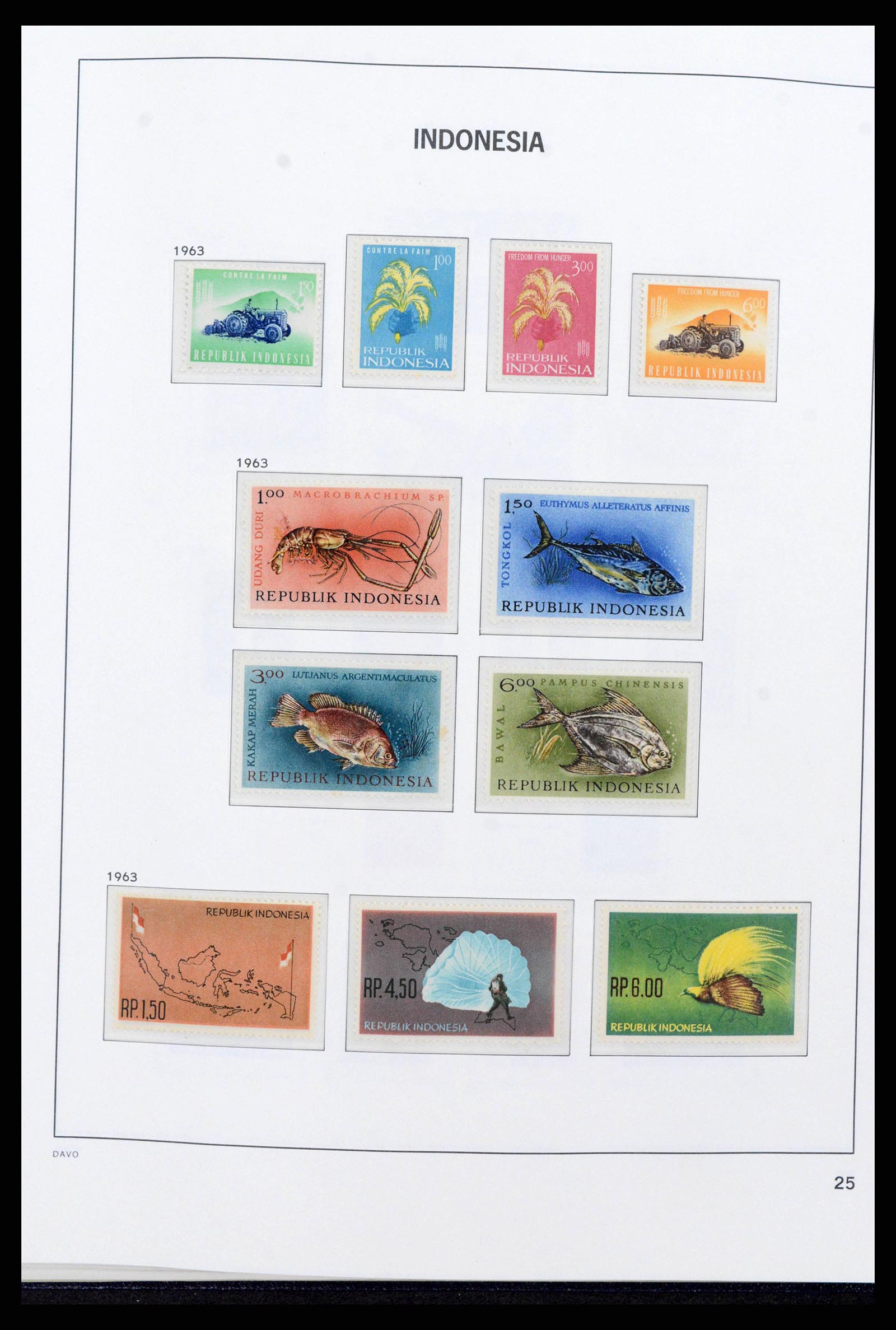38272 0027 - Postzegelverzameling 38272 Indonesië 1949-2009.