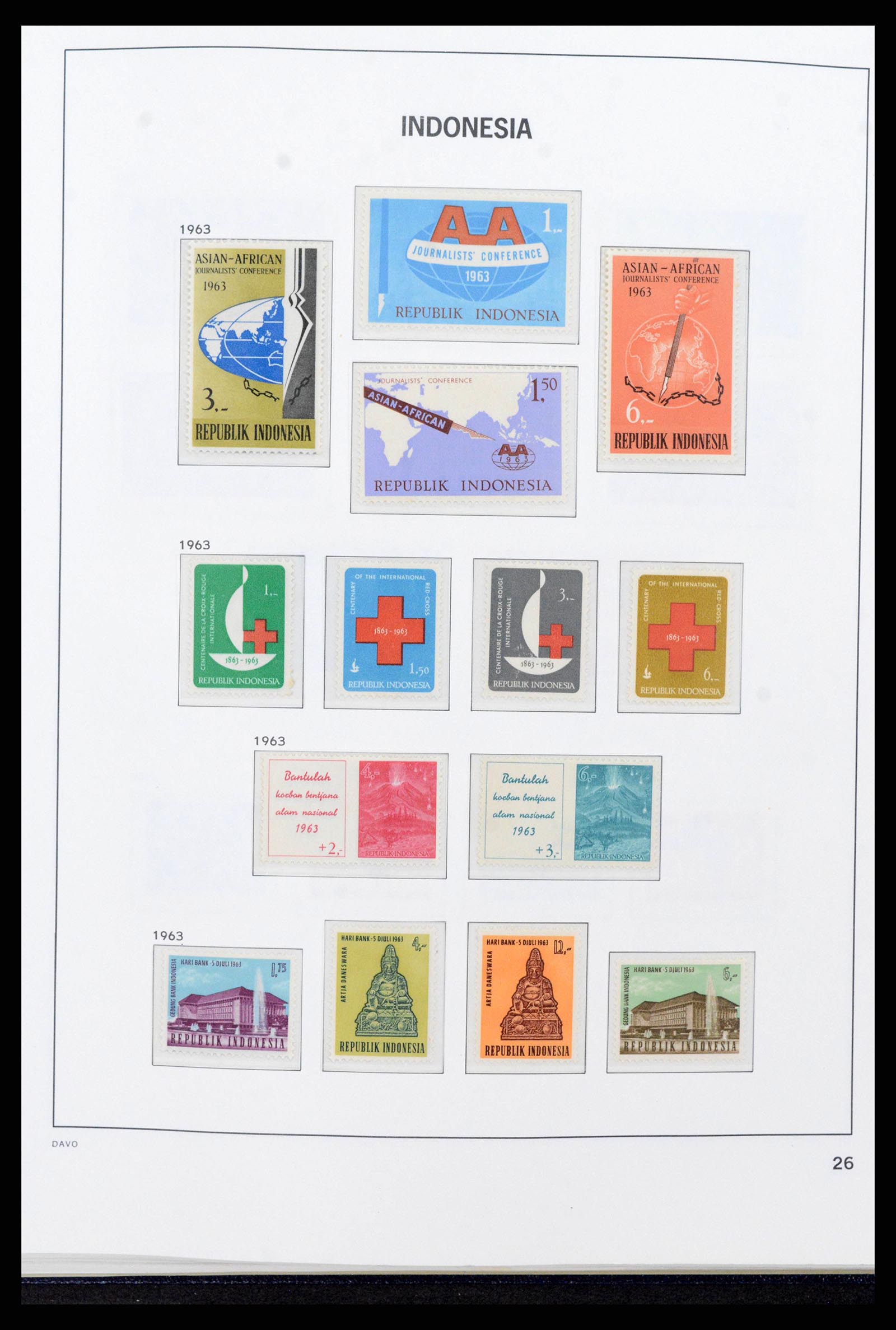38272 0028 - Postzegelverzameling 38272 Indonesië 1949-2009.