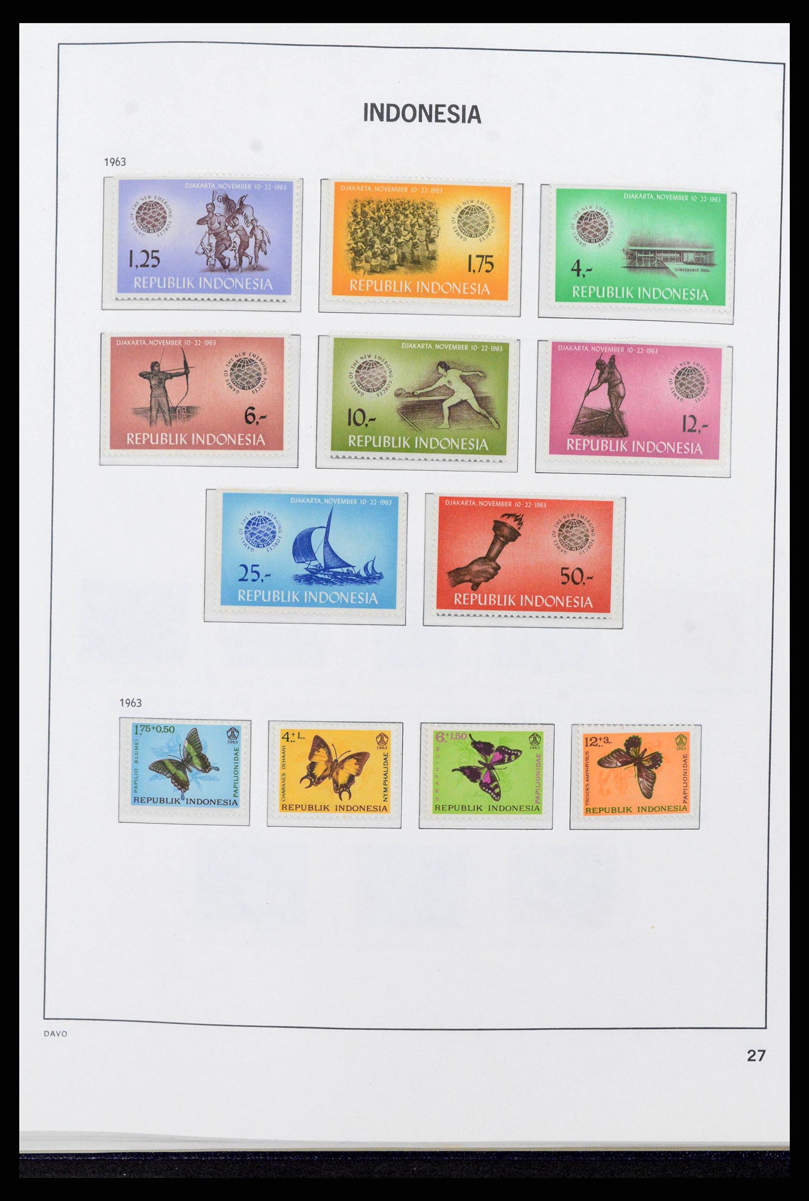 38272 0029 - Postzegelverzameling 38272 Indonesië 1949-2009.