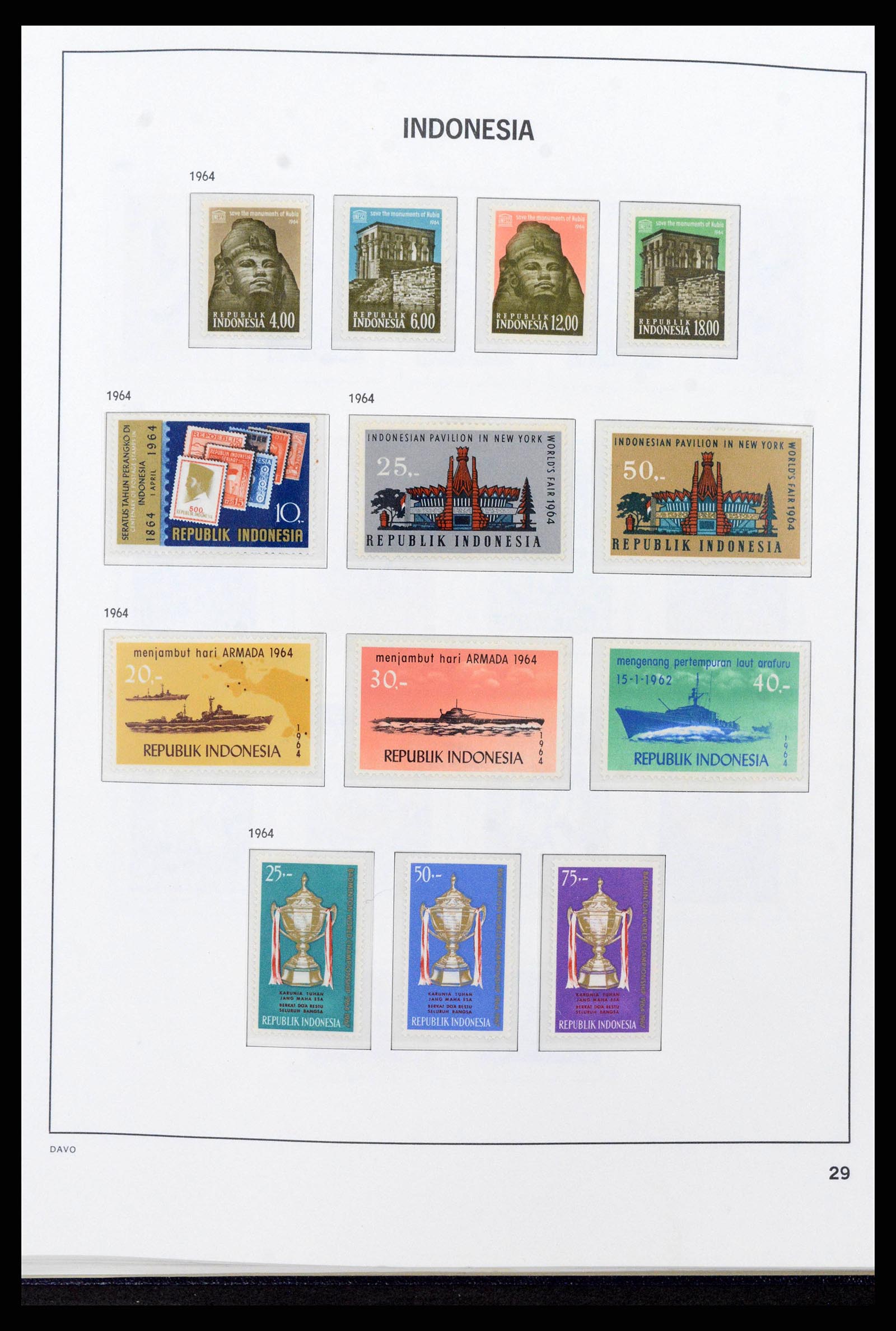 38272 0031 - Postzegelverzameling 38272 Indonesië 1949-2009.