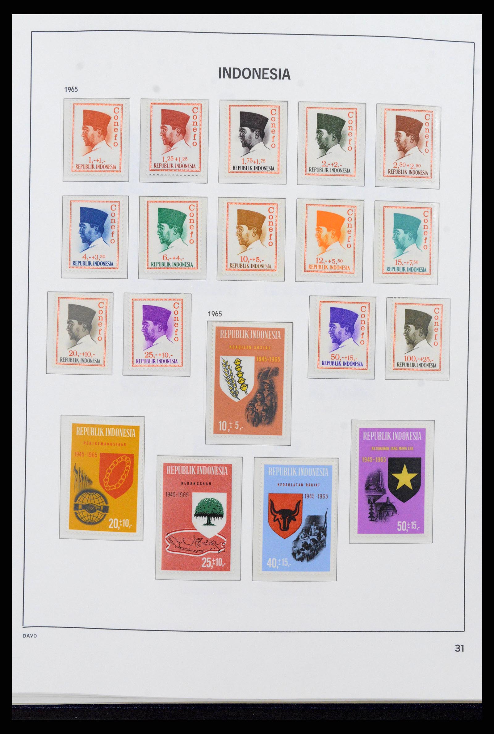 38272 0033 - Postzegelverzameling 38272 Indonesië 1949-2009.