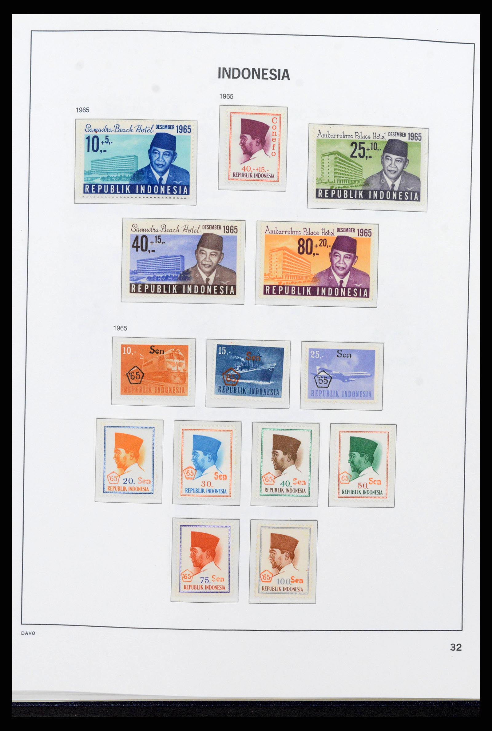 38272 0034 - Postzegelverzameling 38272 Indonesië 1949-2009.