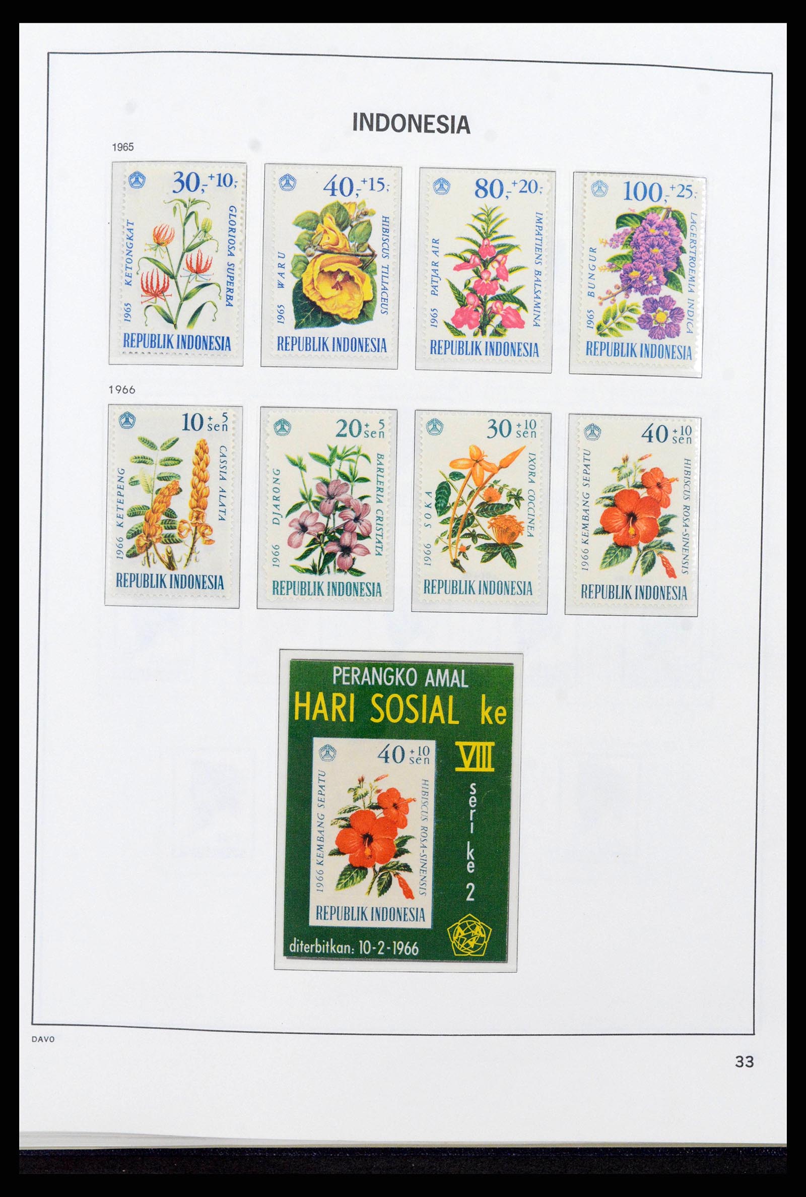 38272 0035 - Postzegelverzameling 38272 Indonesië 1949-2009.