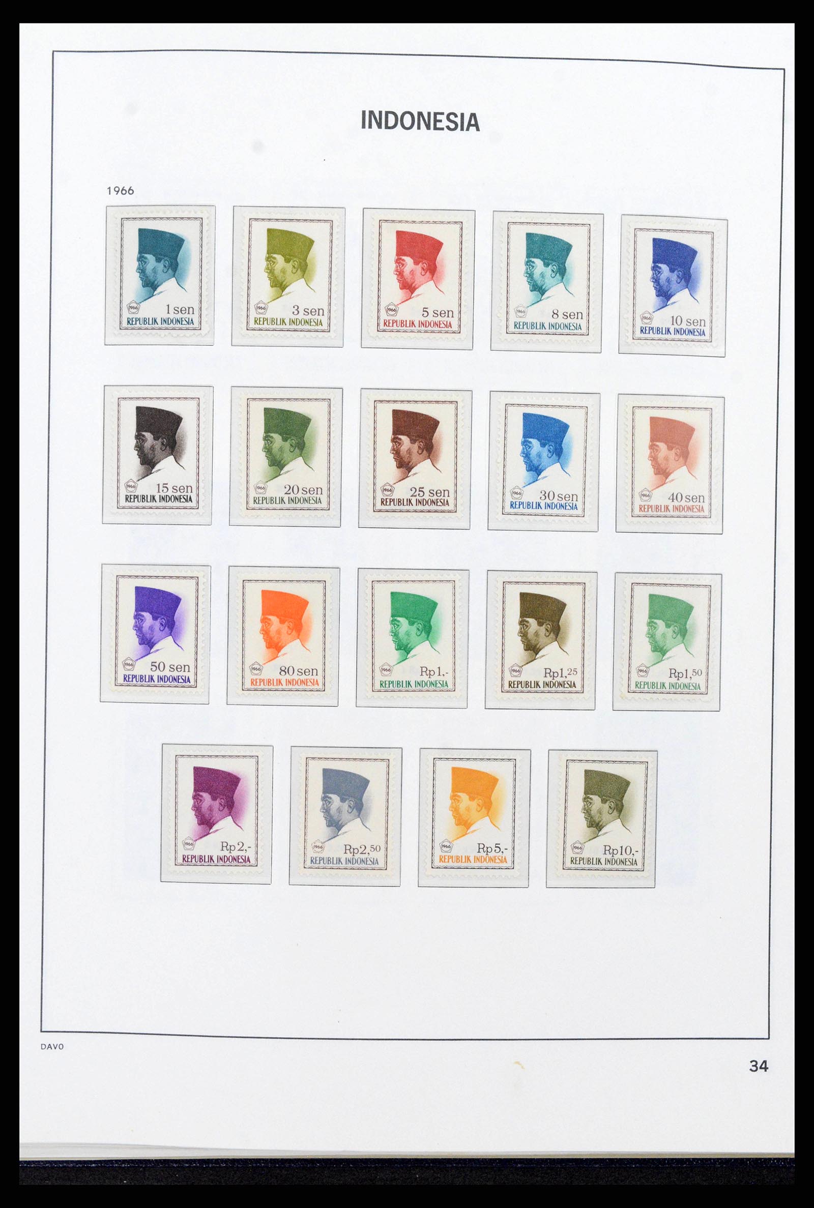 38272 0036 - Postzegelverzameling 38272 Indonesië 1949-2009.