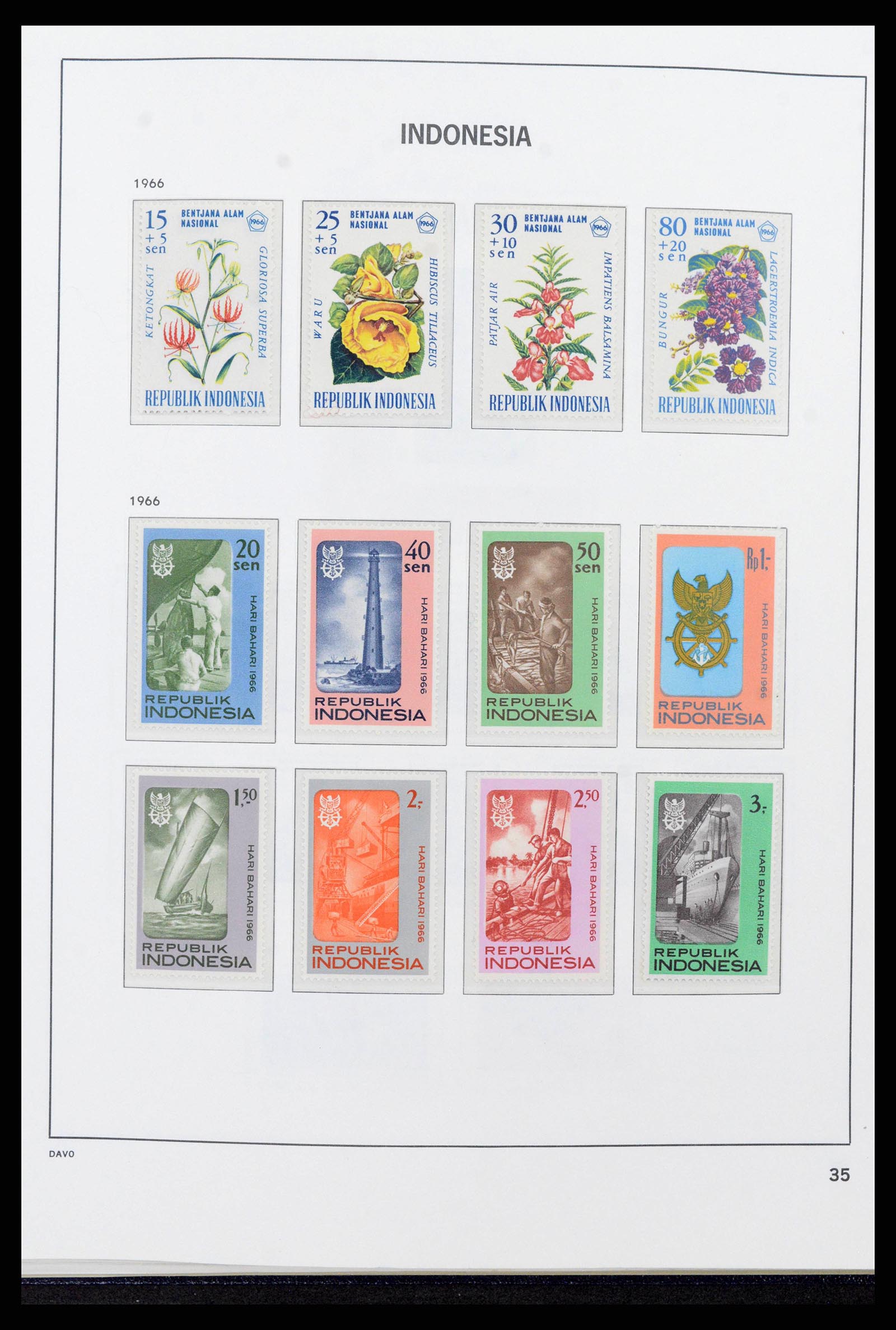 38272 0037 - Postzegelverzameling 38272 Indonesië 1949-2009.