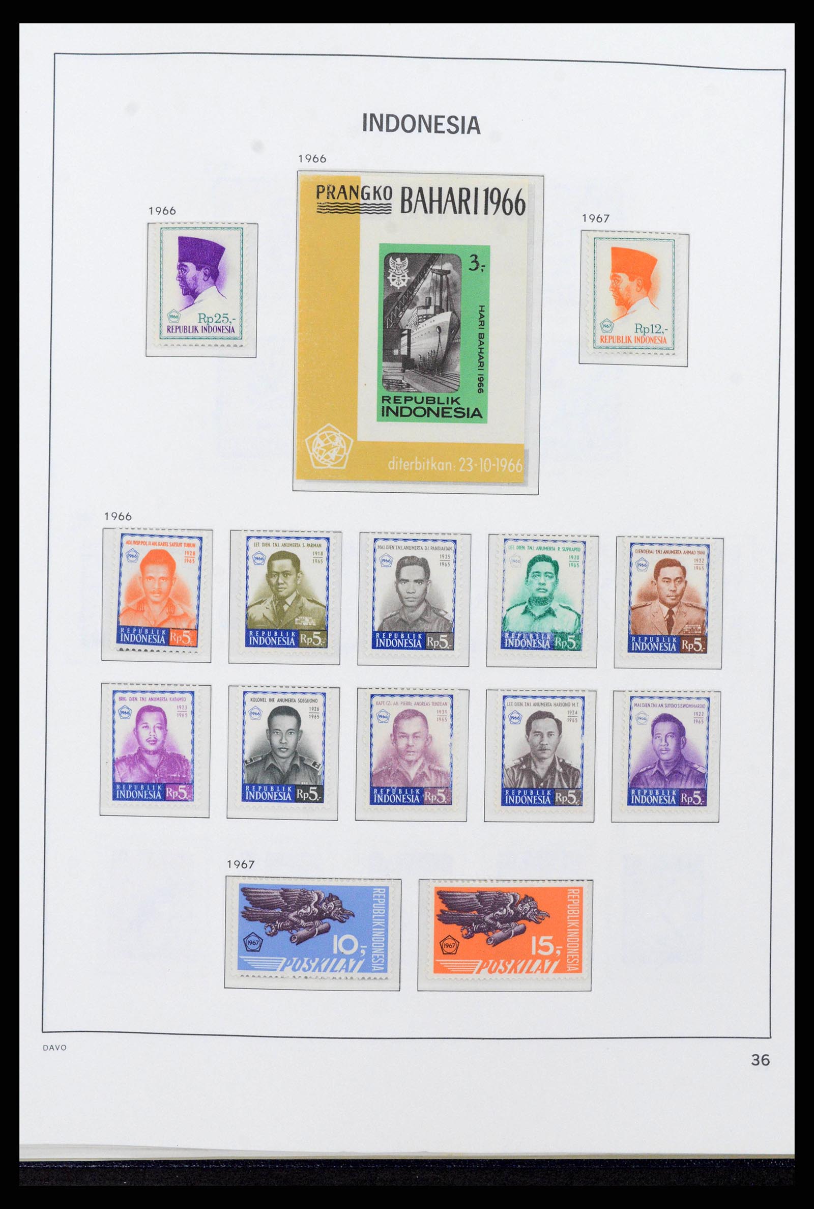 38272 0038 - Postzegelverzameling 38272 Indonesië 1949-2009.