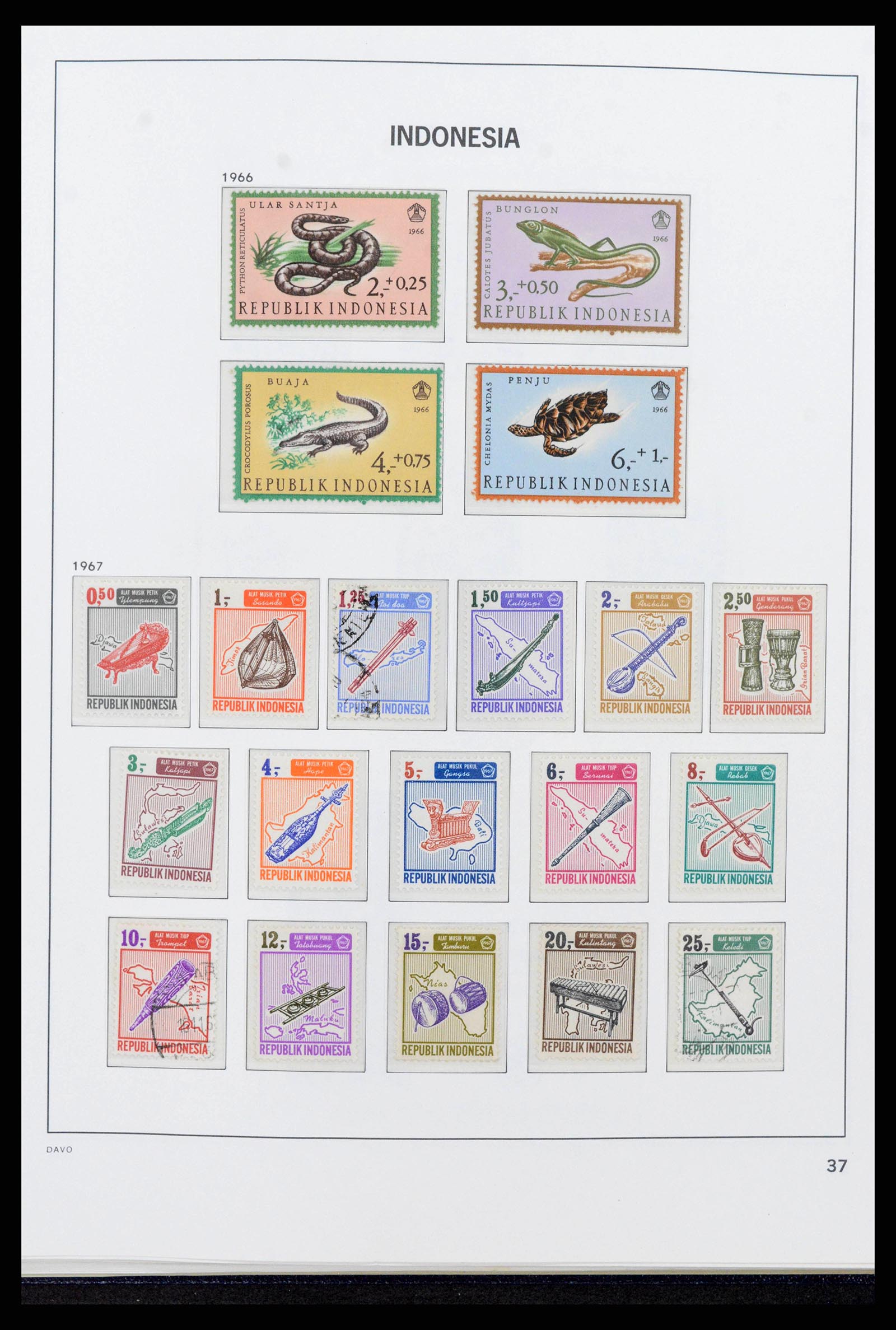 38272 0039 - Postzegelverzameling 38272 Indonesië 1949-2009.