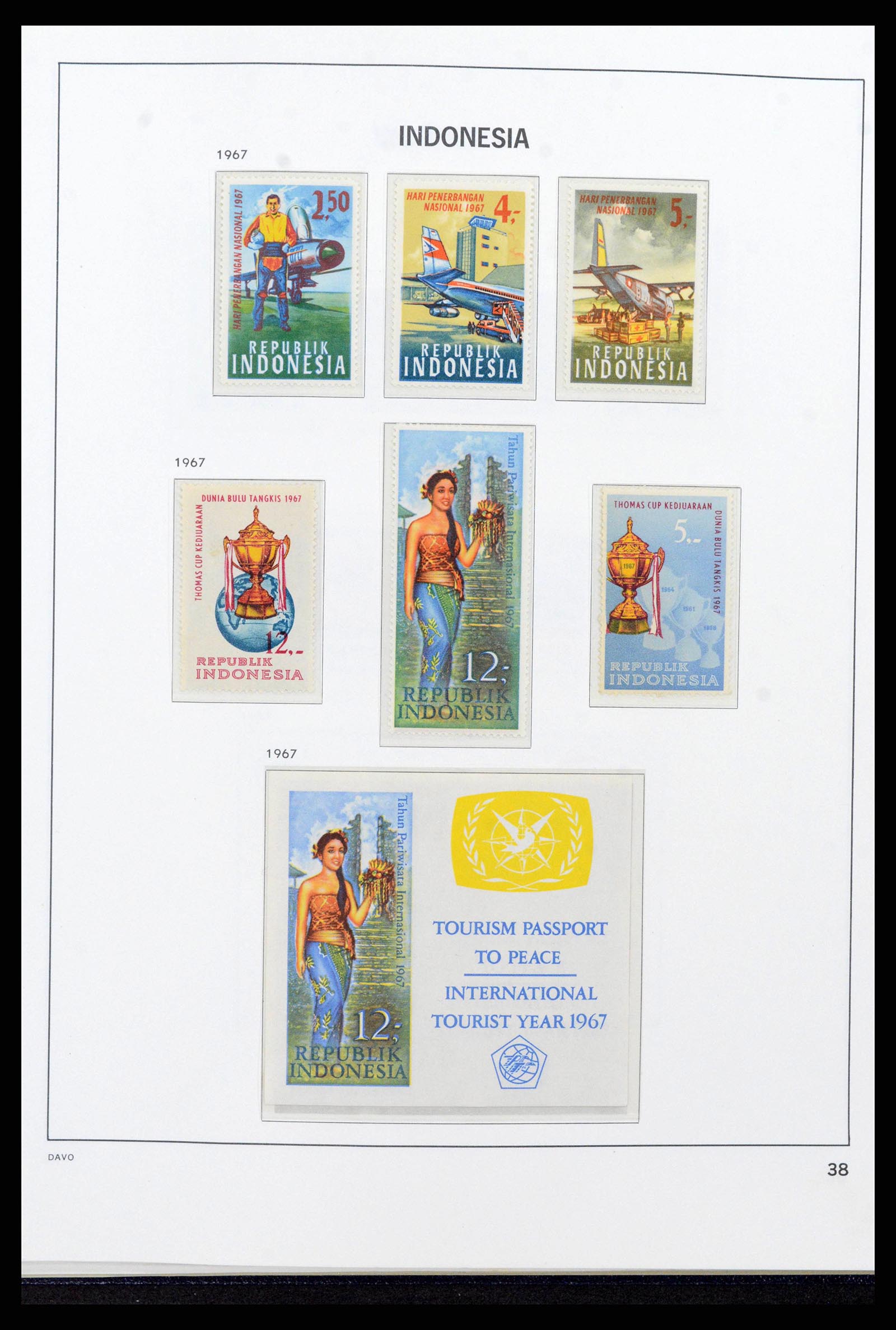 38272 0040 - Postzegelverzameling 38272 Indonesië 1949-2009.