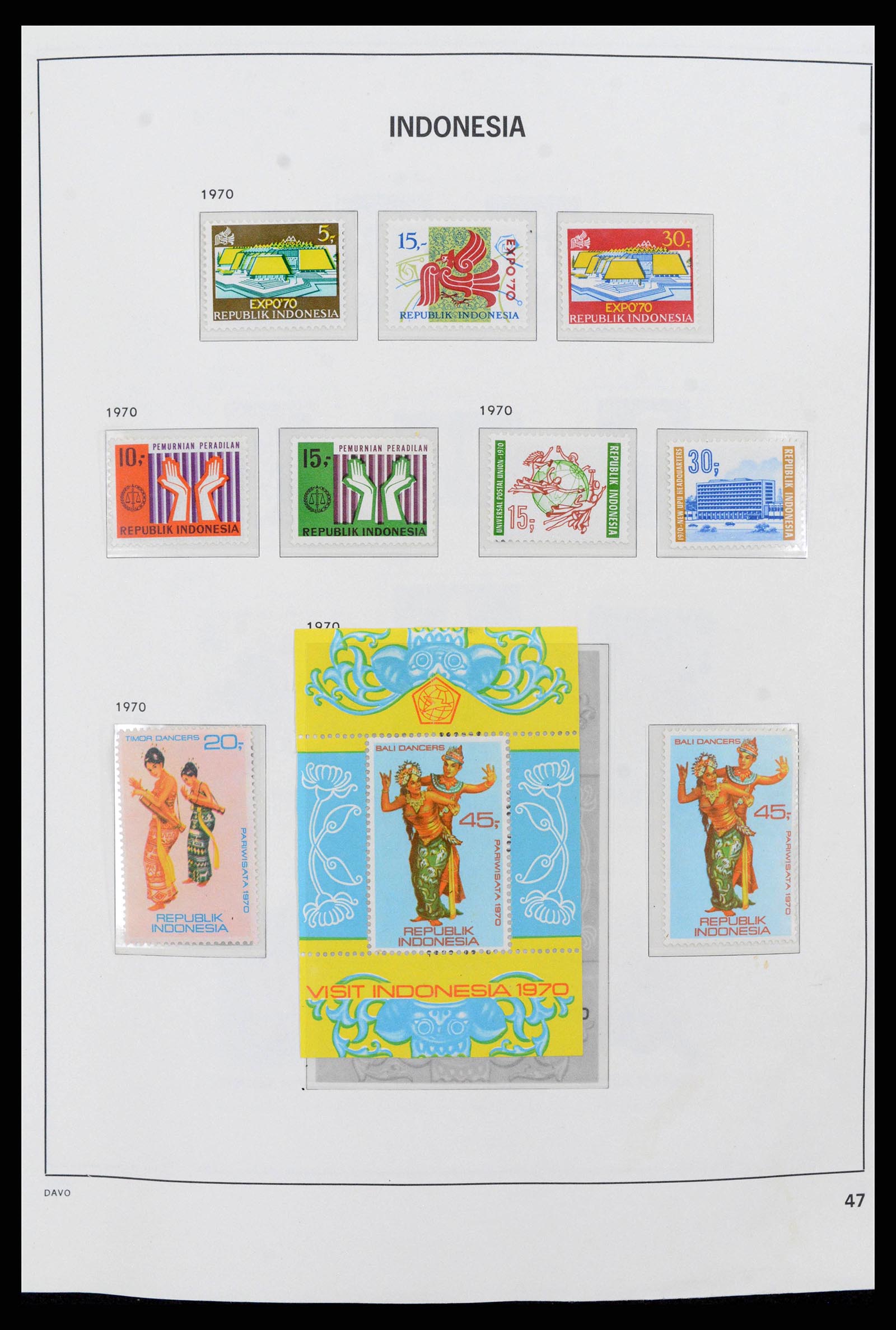38272 0061 - Postzegelverzameling 38272 Indonesië 1949-2009.
