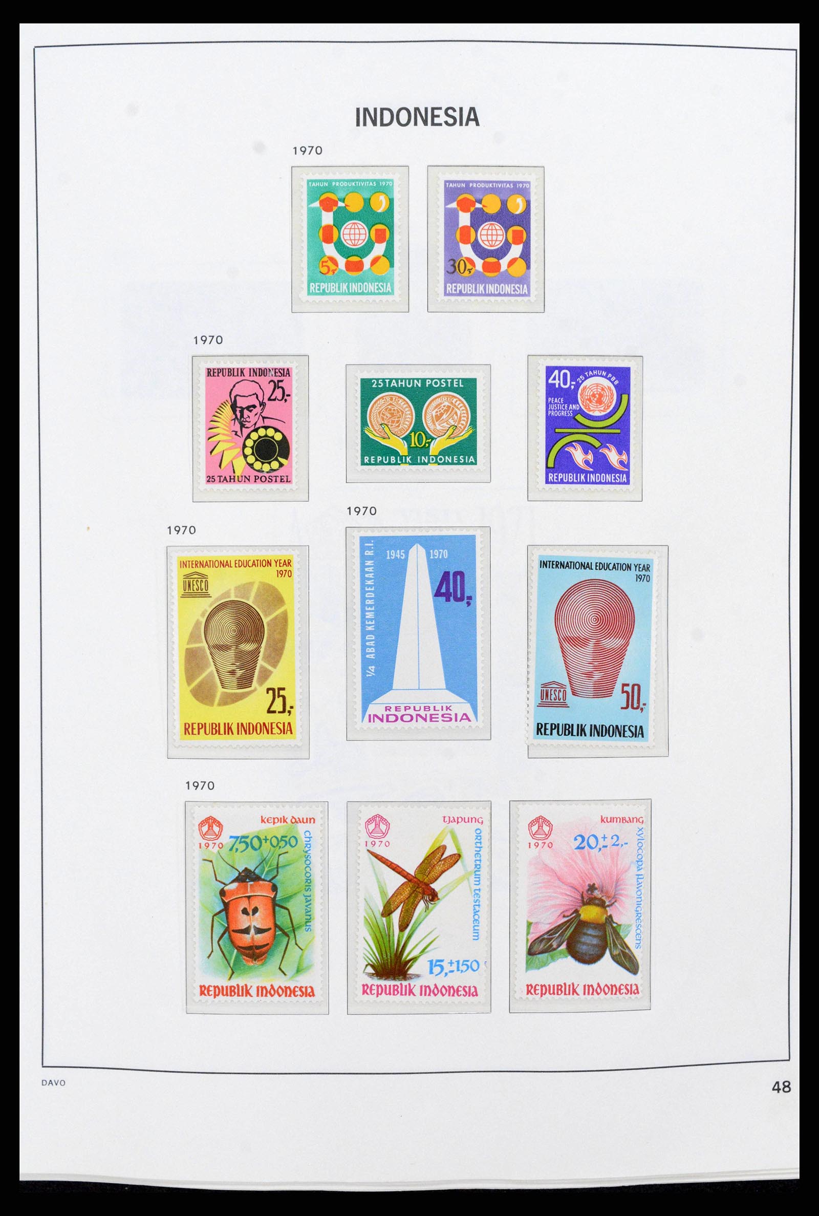 38272 0062 - Postzegelverzameling 38272 Indonesië 1949-2009.