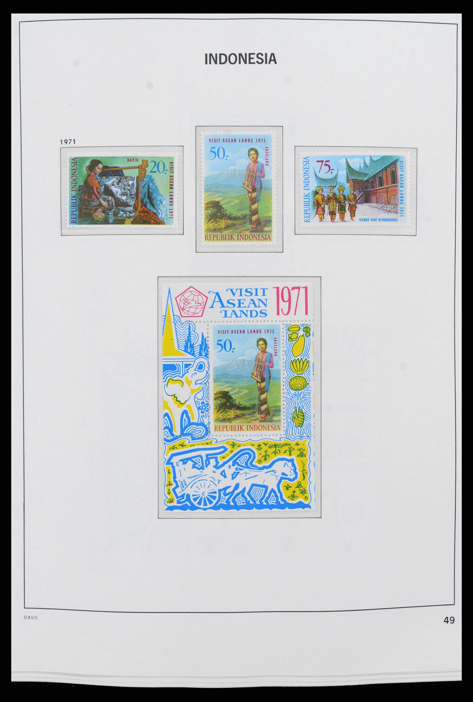 38272 0063 - Postzegelverzameling 38272 Indonesië 1949-2009.