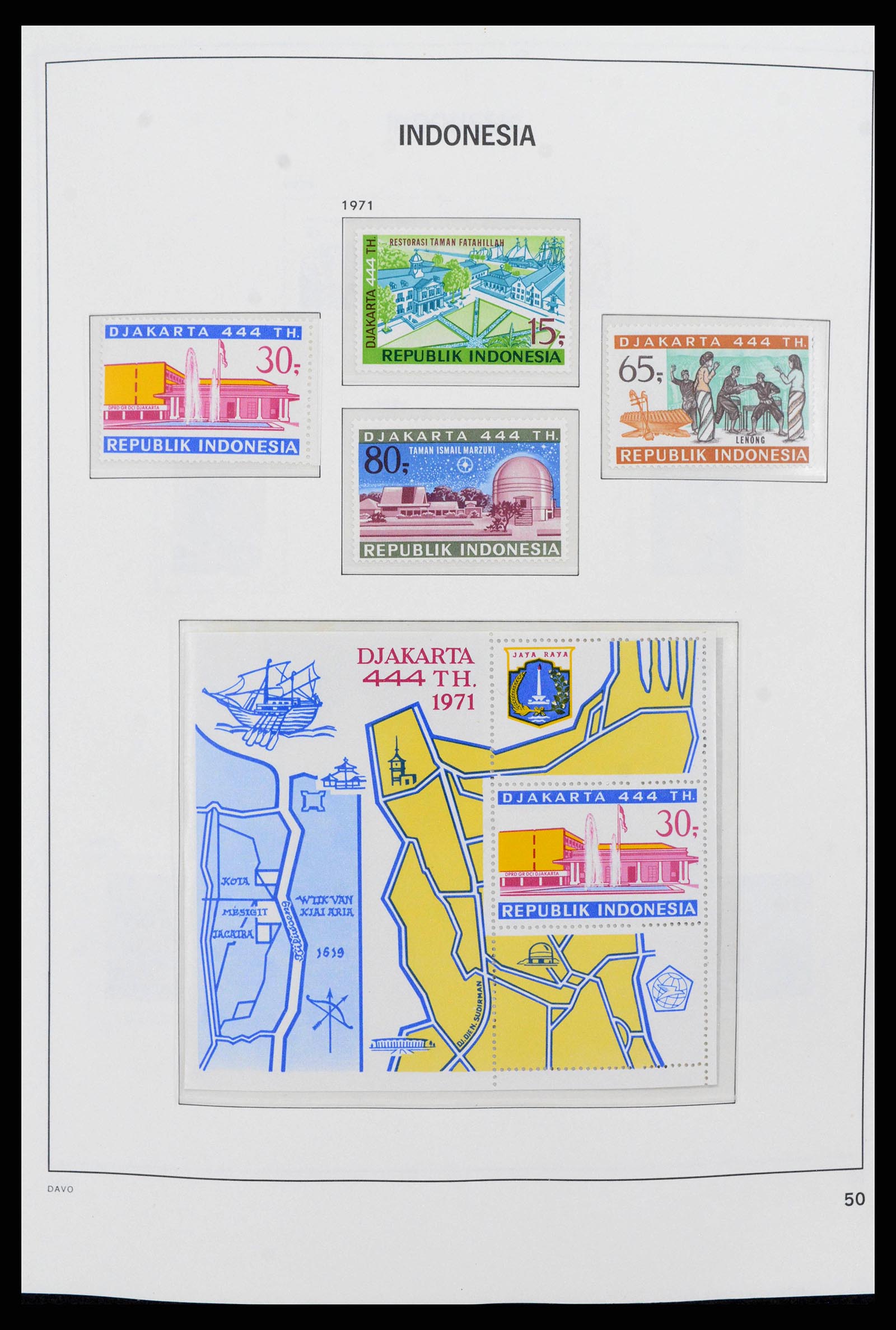 38272 0064 - Postzegelverzameling 38272 Indonesië 1949-2009.